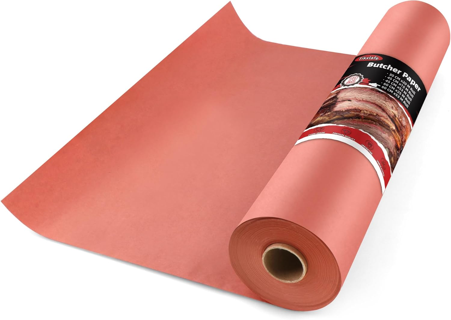 Butcher Paper, Pink, BBQ Kraft Paper, 60 Cm X 53 M, the Original Butcher Paper for Grill, Smoker, Fish Meat, Grill, Perfect Cooking of Juicy image number 6