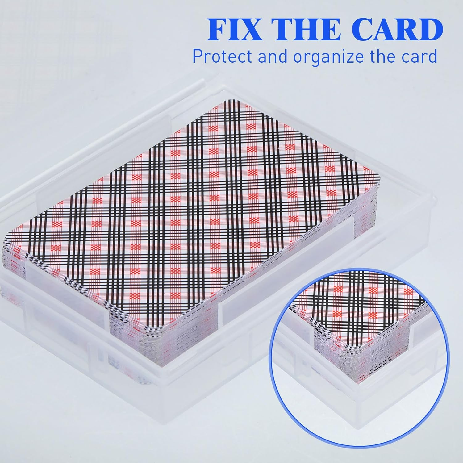 Skylety 12 Pcs Clear Playing Card Deck Cases Plastic Empty Playing Card Box Holder Storage Case Organizer Snap Closed, Suitable for 3.7X2.7 Inch Game Card (No Cards) image number 3