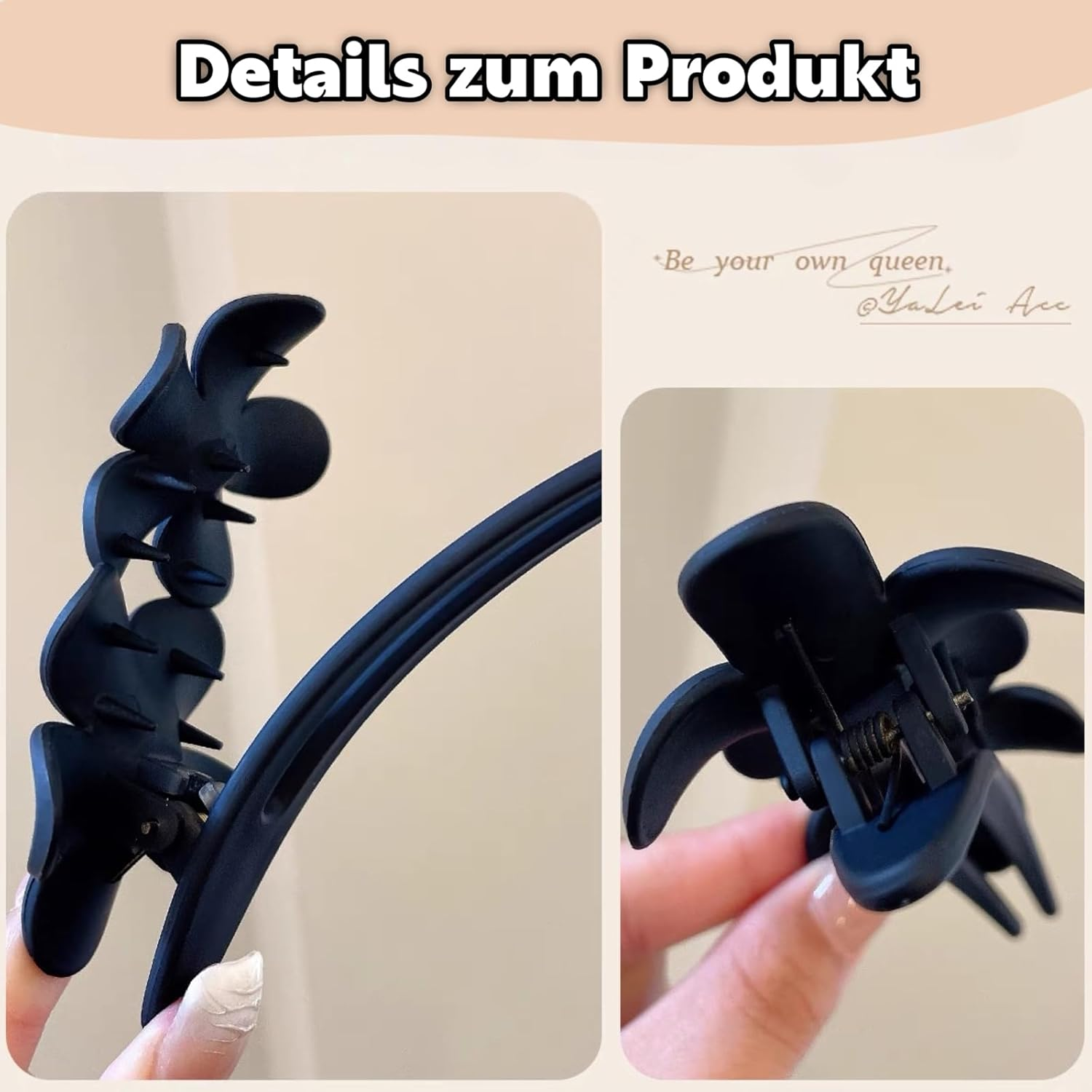 Ypkia Flower Hair Clip Large Hair Clips Women'S Matte Hair Clip Duck Beak Shape Hair Pin Hair Accessories for Women Girls (Pack of 5) image number 4