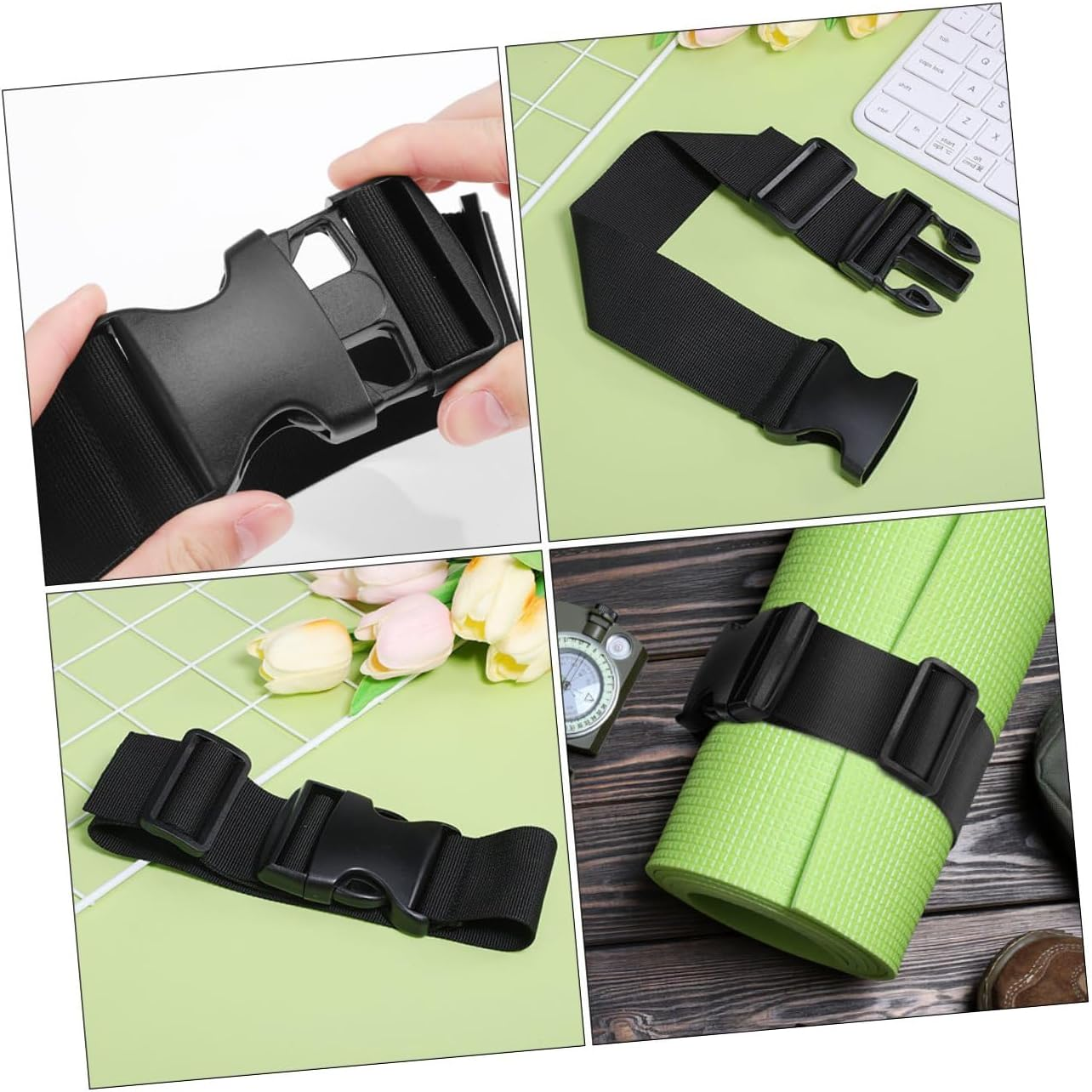 Abaodam 2Pcs Versatile Buckle Straps Adjustable Suitcase Belt Backpack Buckle Strap for Travel Outdoor Activities image number 6