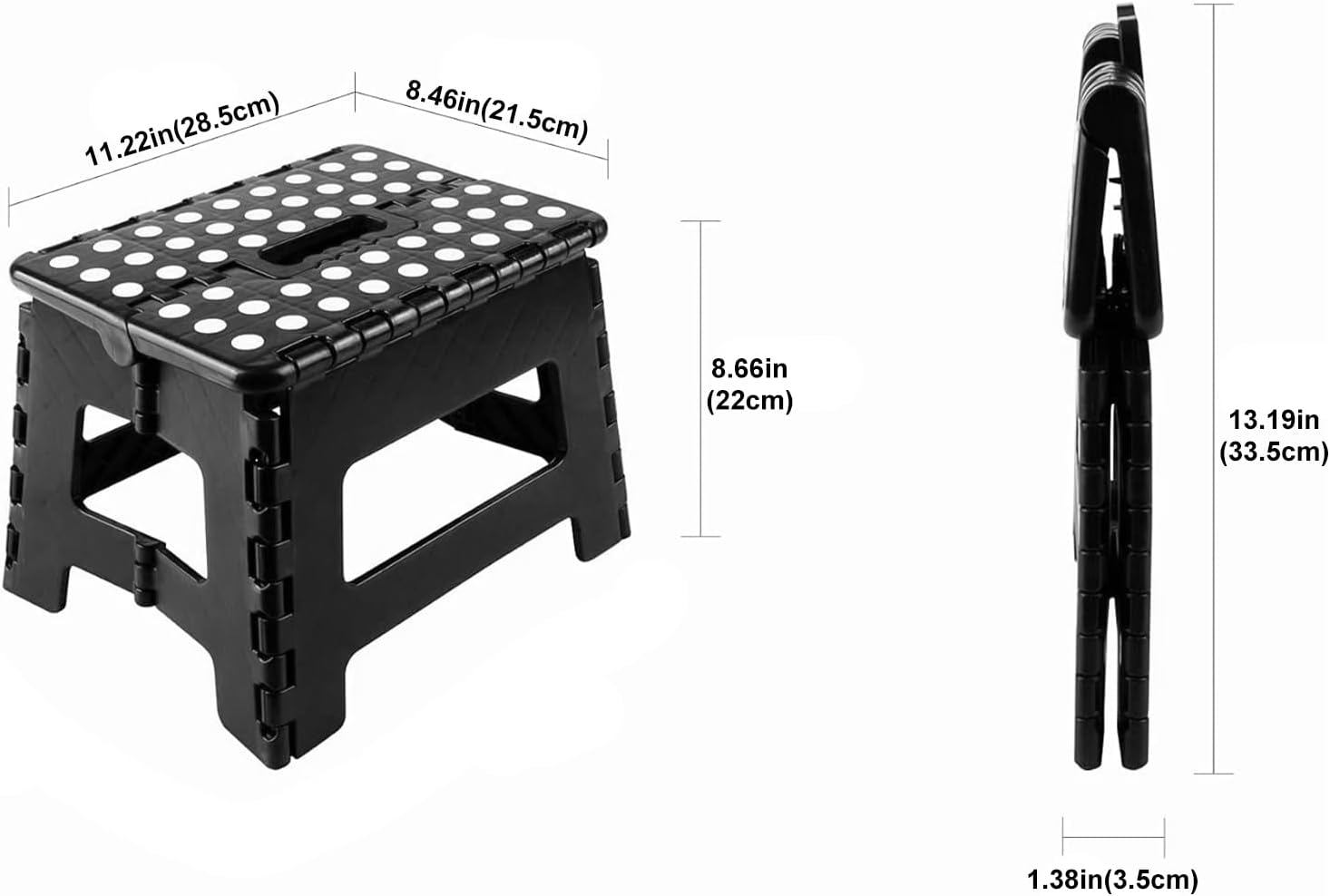 Plastic Folding Stool Step Portable Chair Collapsible Step Stools Store Flat Outdoor Camping for Adults and Kids