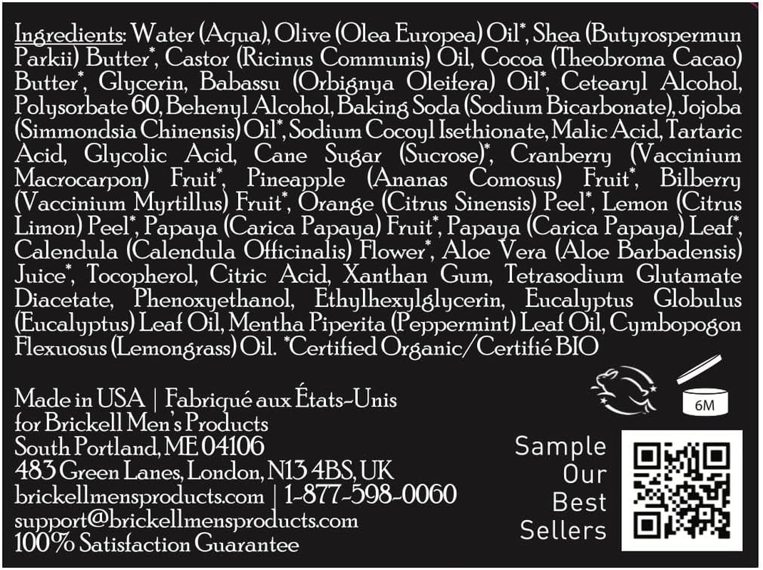 Brickell Men'S Smooth Brushless Shave Butter for Men, Natural and Organic Smooth Shaving Lotion to Fight Nicks, Cuts and Razor Burn, 5 Ounce, Scented image number 5