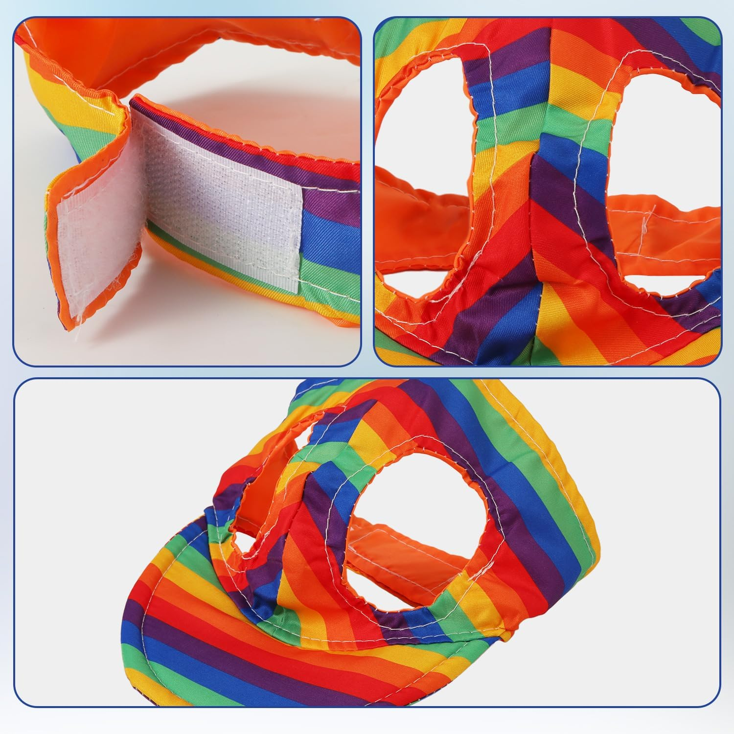 PEUTIER Dog Sun Hat with Ear Holes, Dog Baseball Cap Adjustable Visor for Summer Breathable Equipment Outdoor Protection for Small Medium Large Dog (M) image number 3