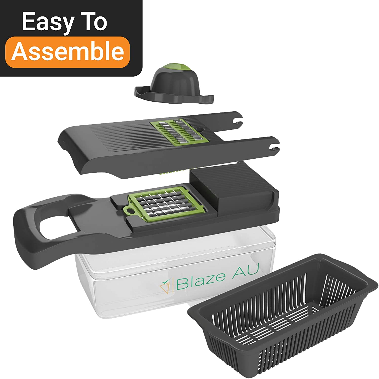 Vegetable Chopper - 15 in 1 Multi-Purpose Mandoline Slicer - Vegetable Slicer - Fruit Cutter with 7 Adjustable Blades & Vegetable Peeler image number 1