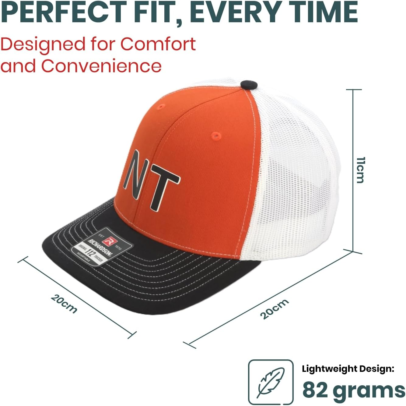 Northern Territory Supporters Hat, Richardson 112 Trucker Cap, Bold 'NT' Text, Adjustable Snapback Closure, Breathable, Cotton-Poly Front Panel, Mesh Back, Sports & Casual Wear, Red-White-Black image number 1