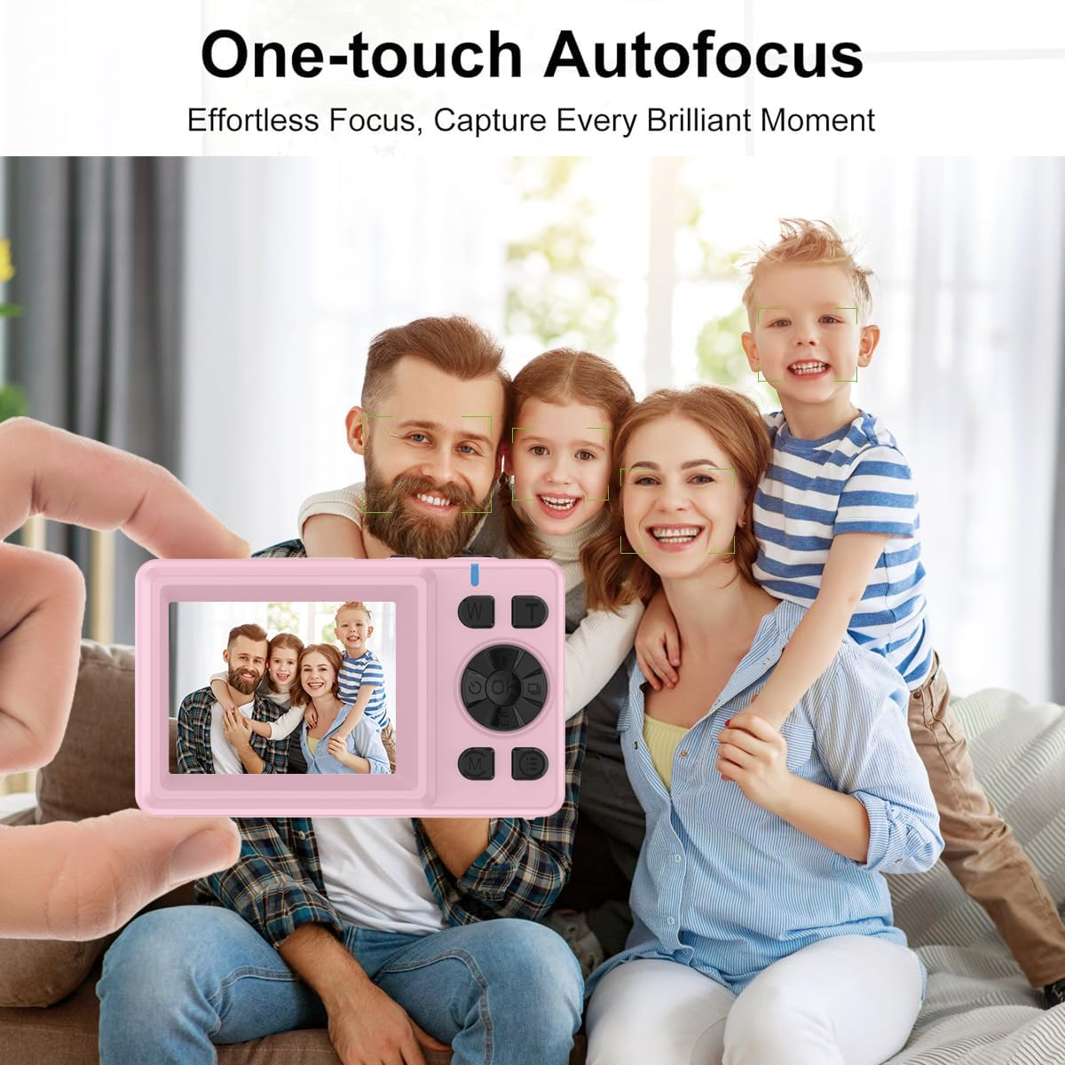 AILRINNI Dual-Screen 4K Digital Camera, with a 2.4" LCD Rear Screen and a 1.3" Front Screen, a 48-Megapixel Full HD Camera, an 18X Zoom Function, Nd a 64GB Memory Card image number 2