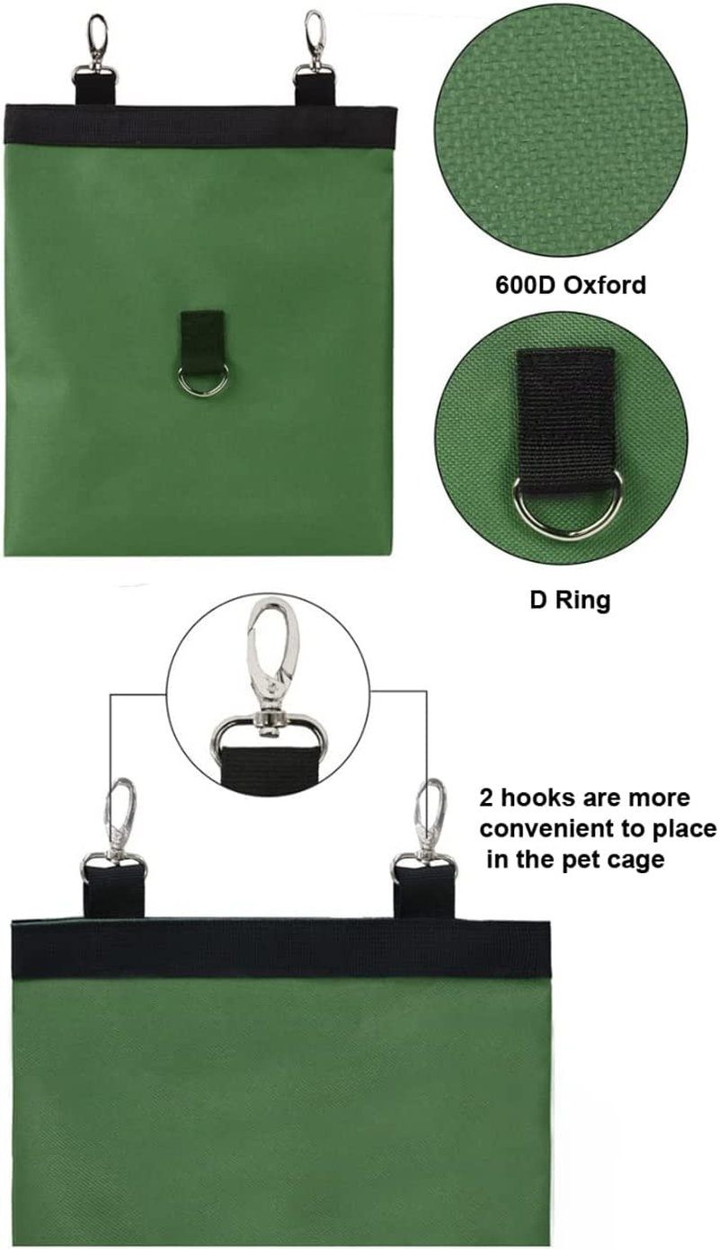 Guinea Pig Hay Feeder Bag, Rabbit Bunny Hamster Chinchilla Feeder Holder Cage, Small Animal Hanging Food Storage, 600D Oxford Cloth Fabric Blue