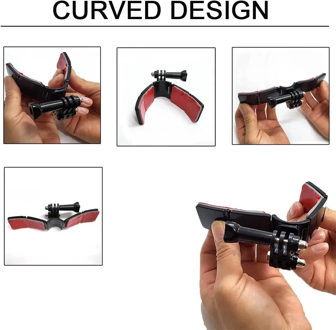 Universal Action Camera Mount Adhesive Chin Mount, Helmet Top or Chin Installation, Strong Adhesive Mounting Base, Immersive POV Recording, Compatible with Gopro Hero 13 12 11 10 9 8 - Unron image number 4