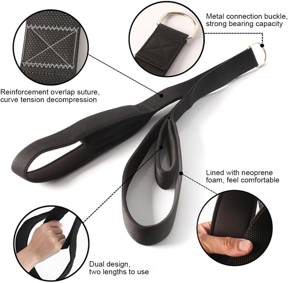 Tricep Rope Cable Attachment. 29 Inch & 28 Inch Two Lengths Built in One Pull down Rope image number 1