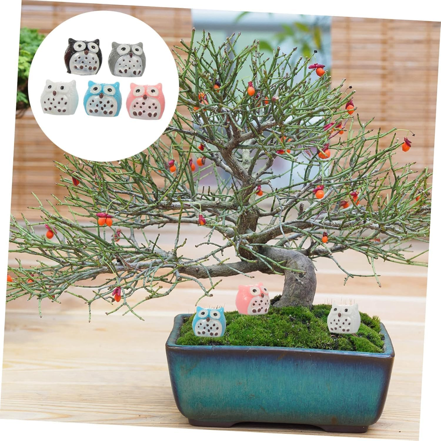 Fokmuaex 30 Pcs Mini Resin Owls Decorations | Cute Simulated Owl Ornaments for Fairy Gardens & Photography Props | Durable Lightweight Craft Accessories with Random Colors image number 4