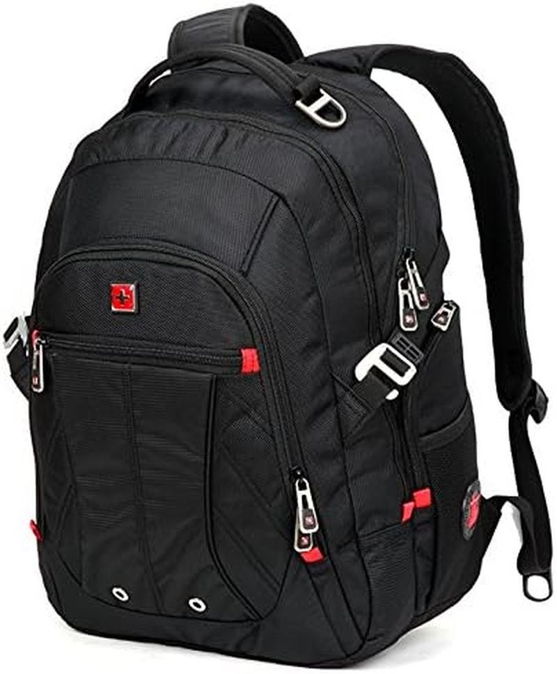 SWISSWIN Swiss Business Backpack Travel Backpack College School Backpack Casual Daypack Daily Shoulder Bag SW8110I Black 15.6 Inch Laptop Notebook Backpack for Men Womens Boys Girls &hellip;
