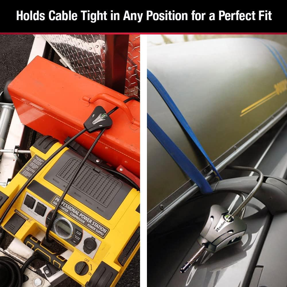 Master Lock 8418D Python Adjustable Locking Cable, 6-Foot, 5/16-Inch Diameter, Black image number 5