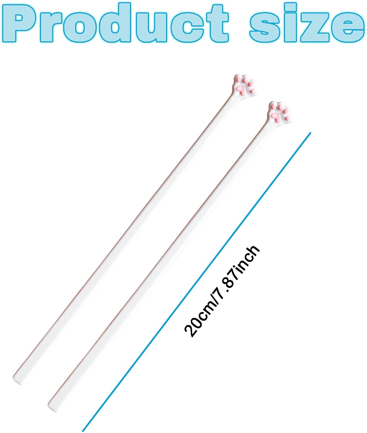 Zvorgath Cat Paw Chopsticks, Non-Slip Pink Plastic Chopsticks with Cute Paw Prints, Meowgic Tableware Themed, Fun for Cat Lovers image number 1