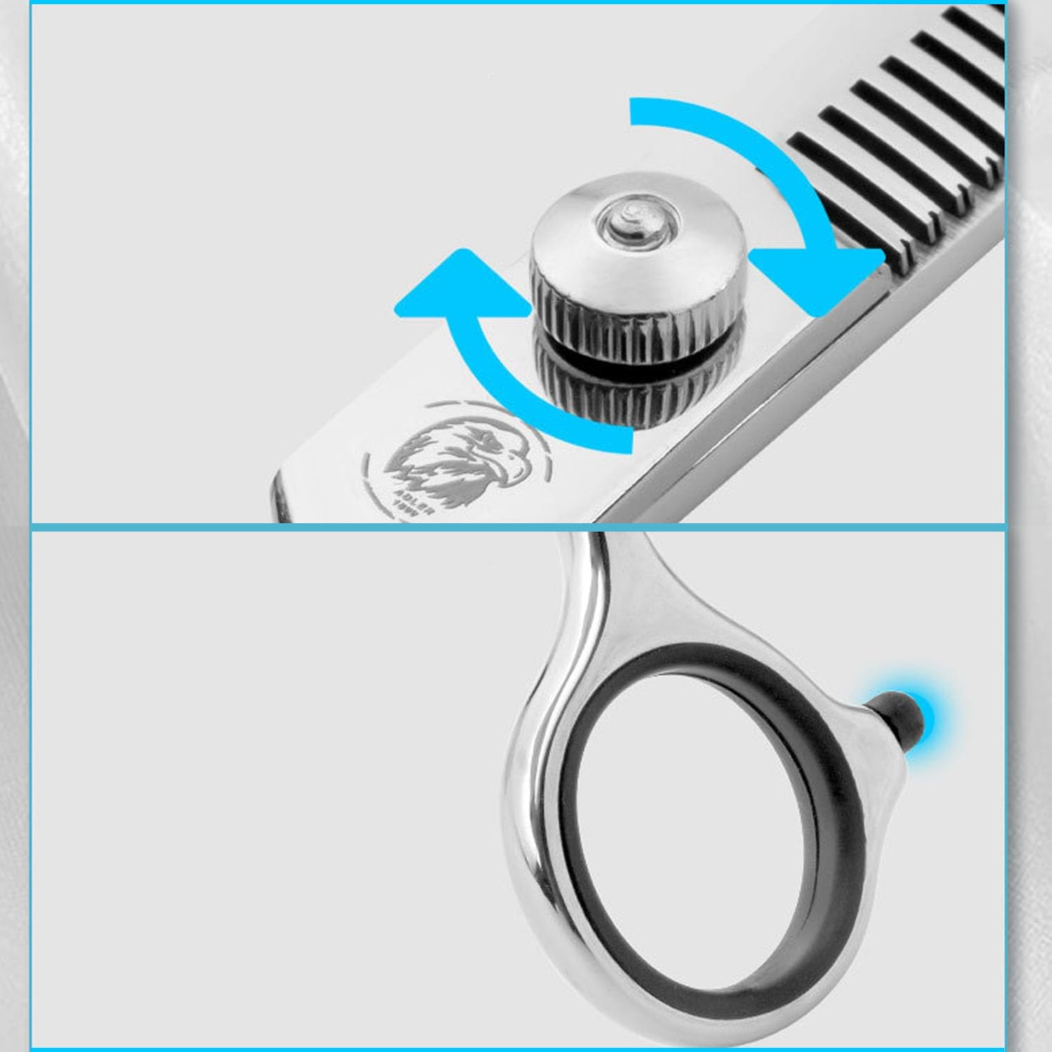 Shengsenfu Professional Thinning Shears - 6.7" Stainless Steel Haircut Scissors, Teeth-Edge Design with Fine Adjustment Screw, for Home, Salon, Barber Use, Salon-Grade Hairdressing Precision Shears image number 4