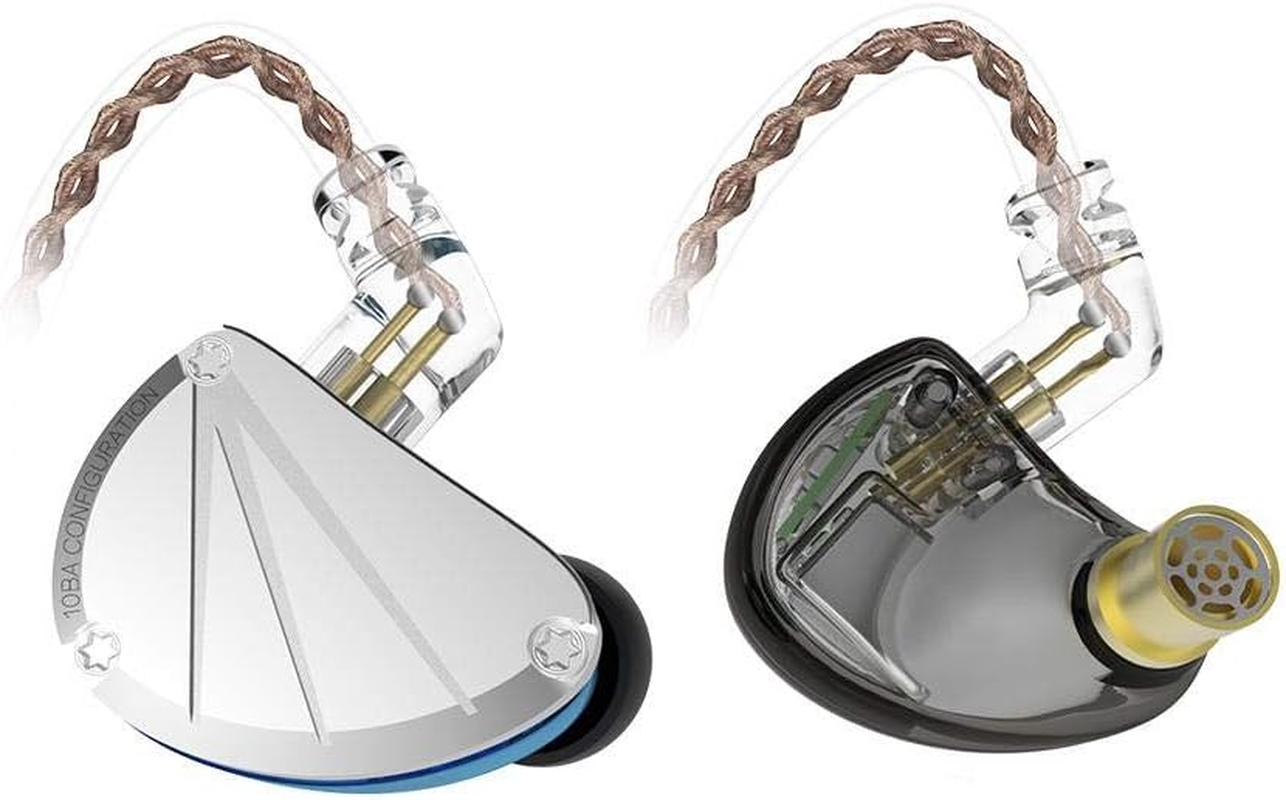 KBEAR KB10 In-Ear Monitors,Iem 5 Balanced Armature Driver Units per Side Earphone. Stereo Hifi Musician Headset,Sport Headphone with Detachable 0.75MM 2 Pin Cable image number 6