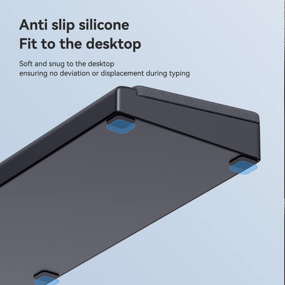 Hagibis Keyboard Wrist Rest Pad Support with Desktop Partition Storage Case, Ergonomic Soft Memory Foam, Anti-Slip Rubber Base for Computer Keyboard, Laptop, Office, Home (Black) image number 3