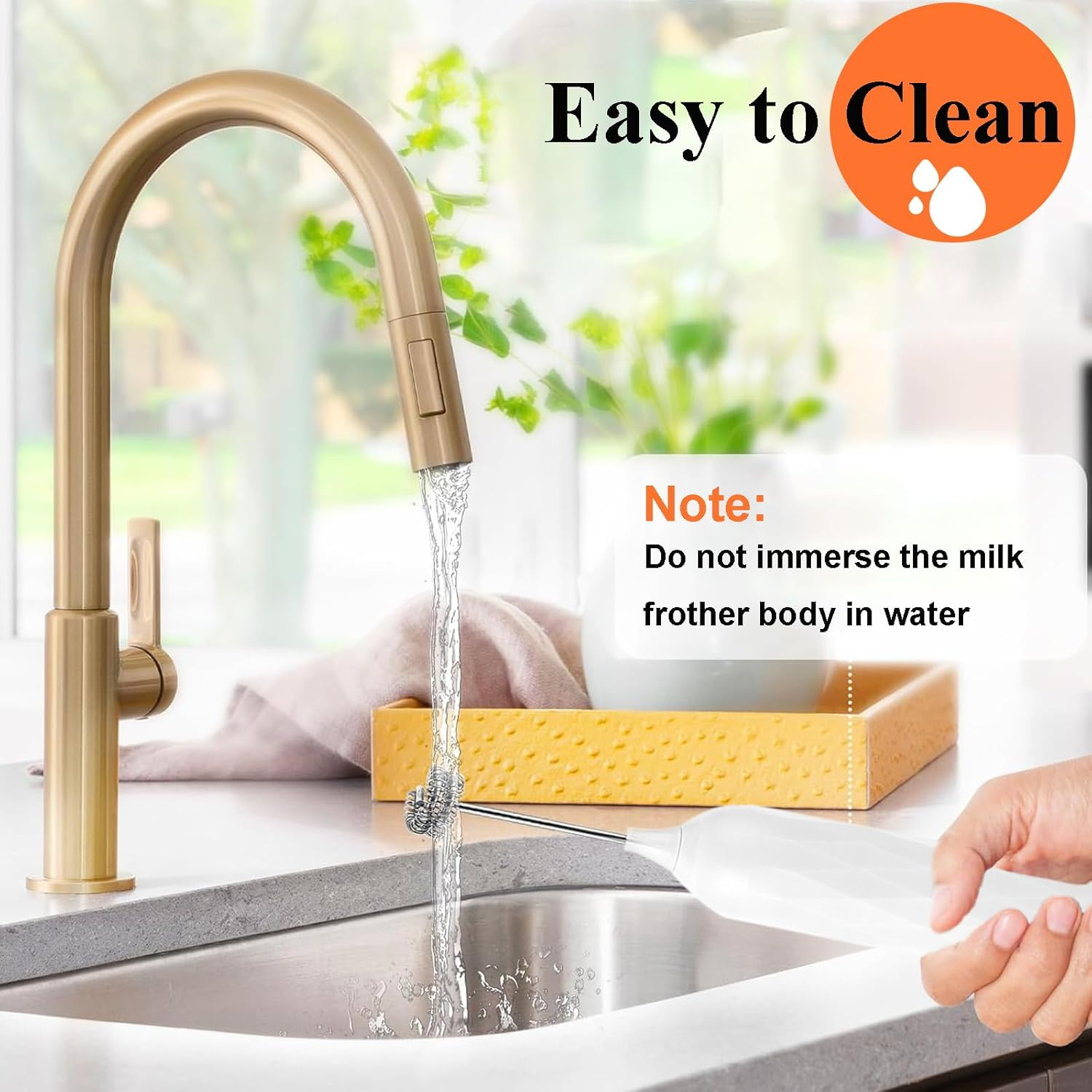 Milk Frother Handheld, Coffee Frother Rechargeable Electric Whisk with 2 Stainless Steel Whisks, 3 Gear Adjustable Drink Mixer Milk Foamer for Cappuccino Latte Coffee Hot Chocolate image number 4