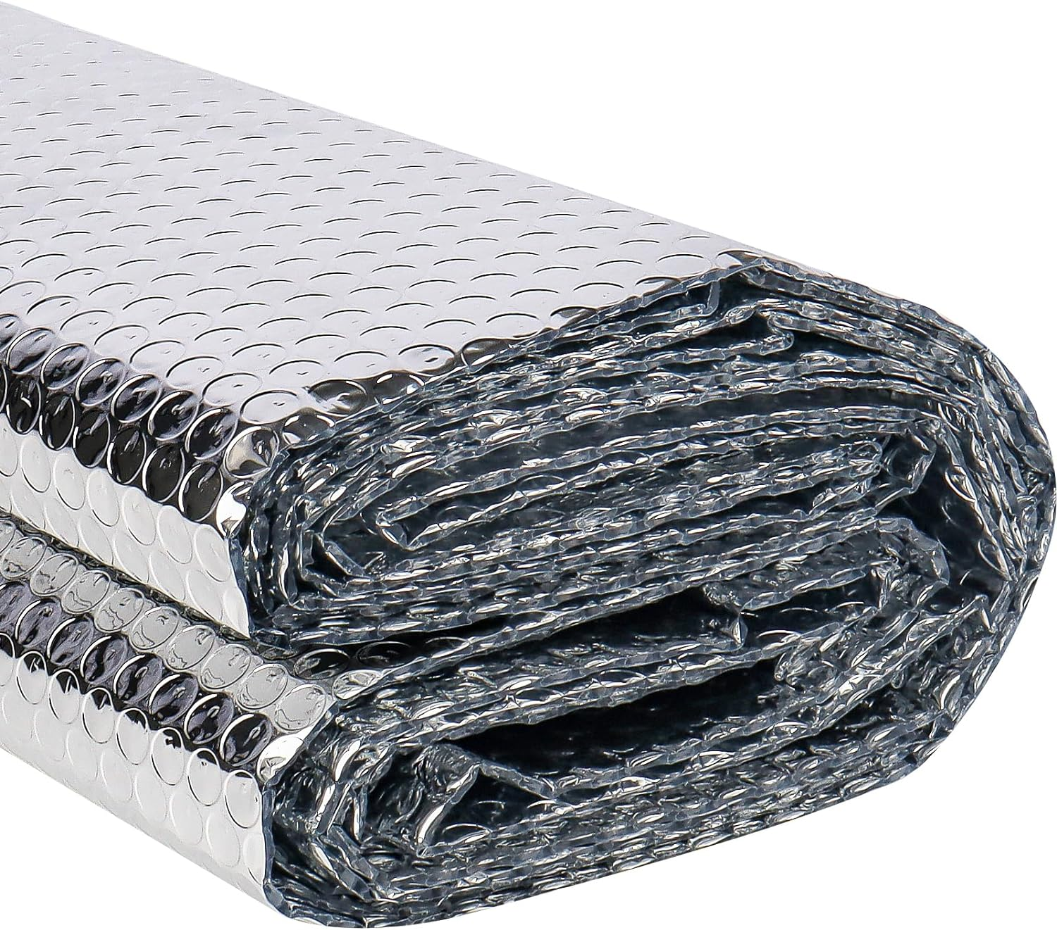 Double Reflective Insulation Roll, 23.6&ldquo;X10&lsquo; Double-Sided Aluminum Bubble Insulation Roll, Rv Window and Window Insulation for Winter and Summer, Garage Door, Roof, Car