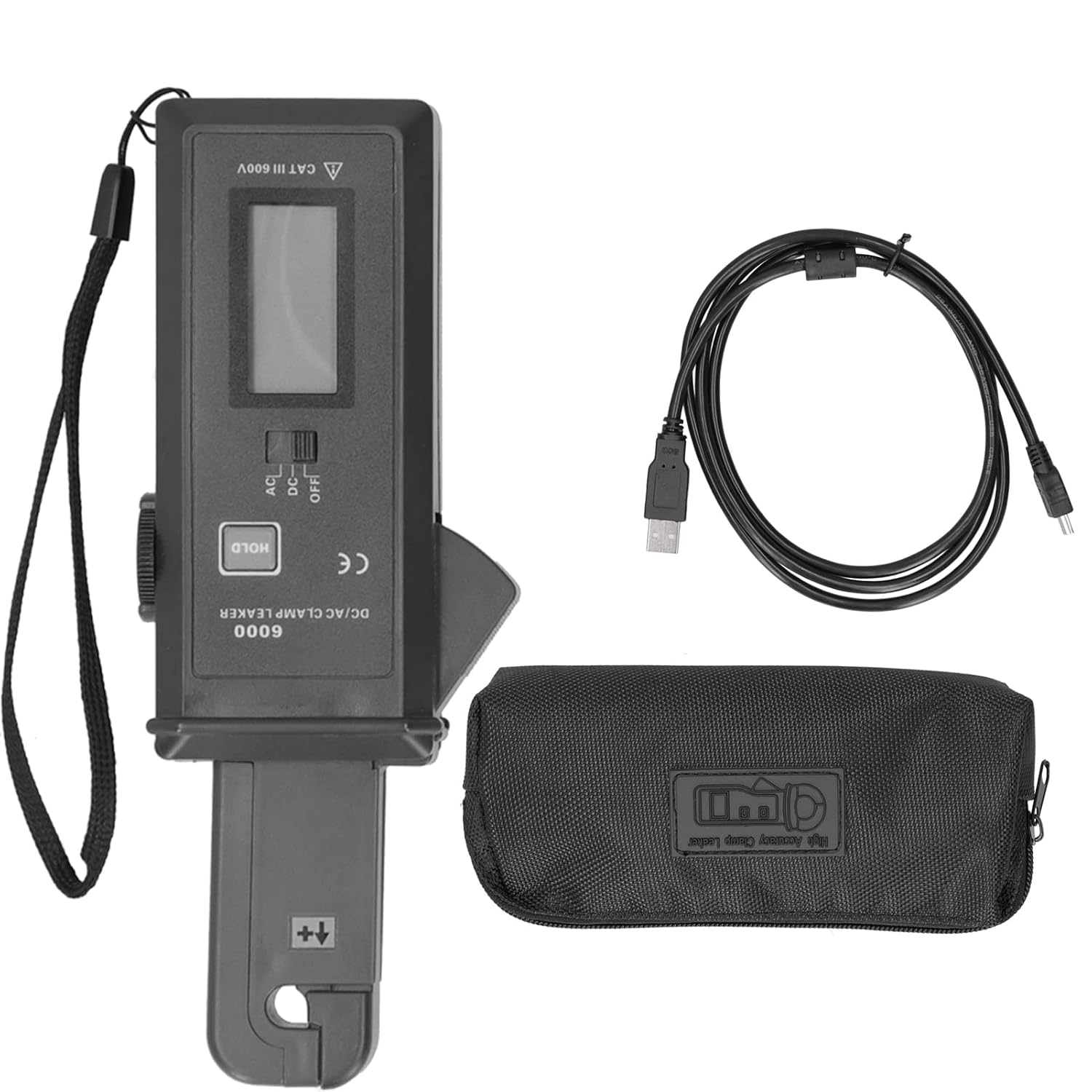 ETCR6000 Clamp Leaker Leakage Current Tester, Digital Clamp Meter with Overflow Display Automatic Shutdown with USB Interface image number 1