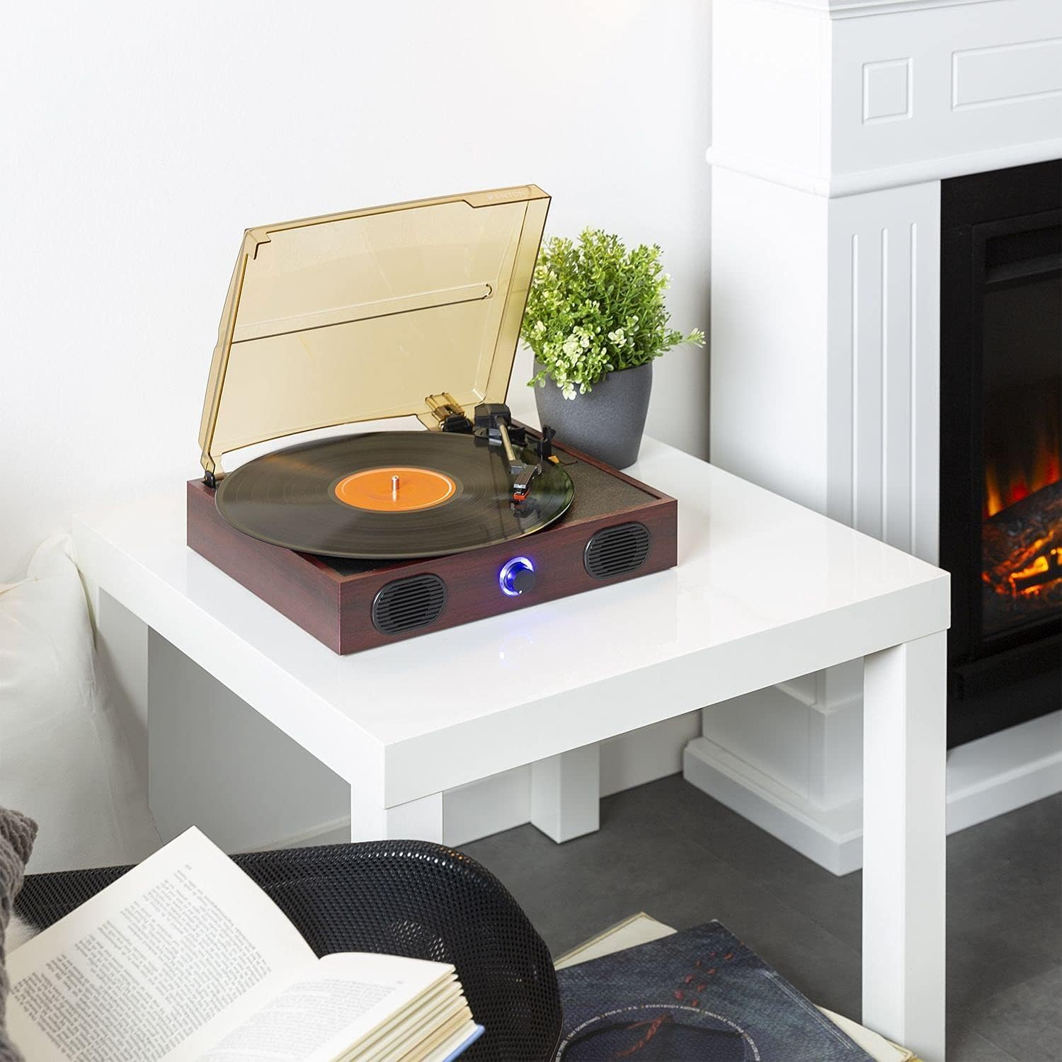 Fenton RP105 Record Player Vinyl Turn Table with Built in Speakers USB to MP3 Portable Briefcase Vintage Retro image number 5