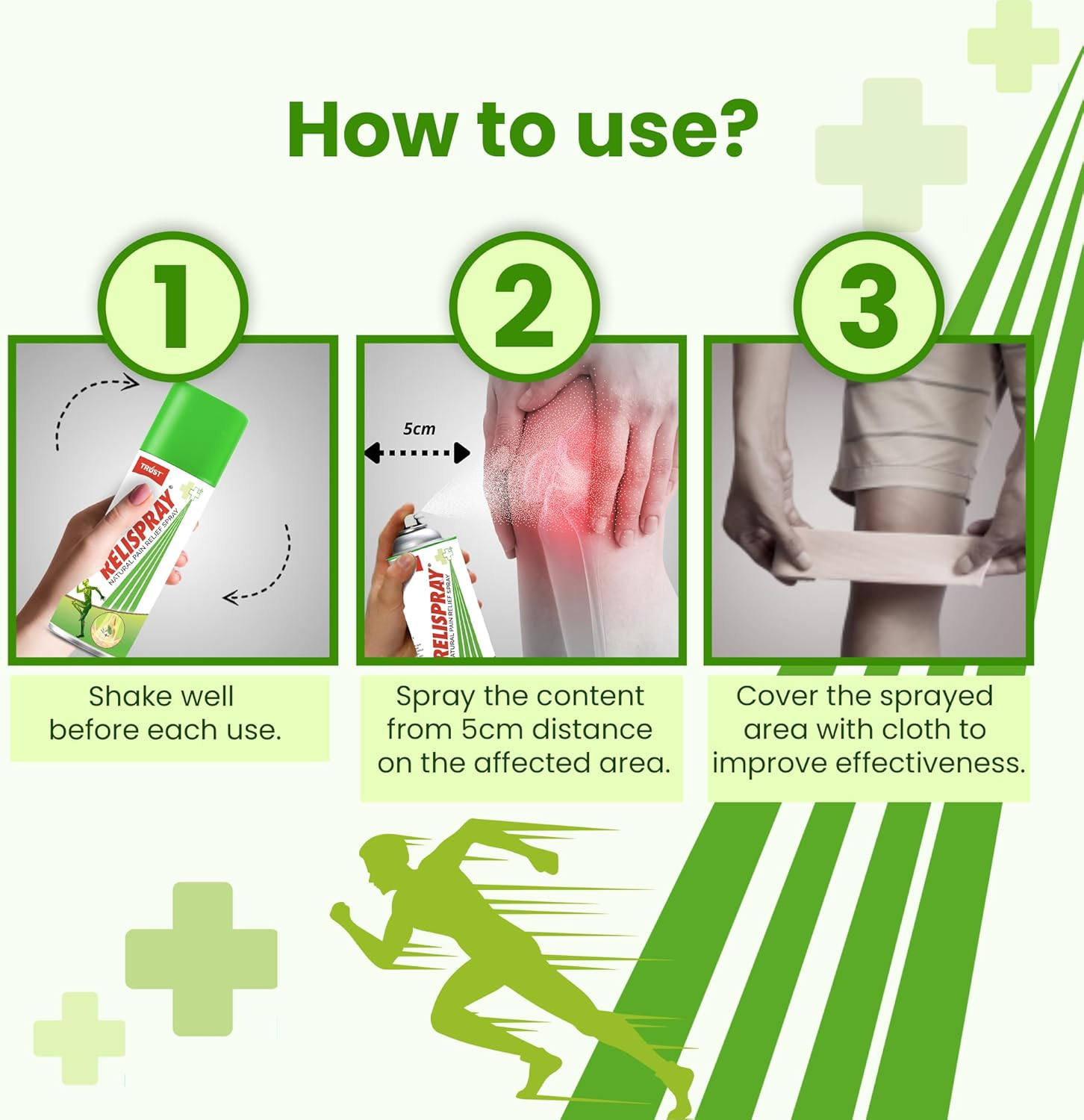 RELISPRAY Instant Pain Relief | Purely Ayurvedic Spray | 100% Natural Pain Relief Spray | Unique Pain Relieving Technology for - Elbow Pain, Backache, Knee Pain, Muscle Pain, Tired Feet, Ankle Sprain | Suitable for Sports Gym Injuries,Household Use and Outdoor Activities - 95G