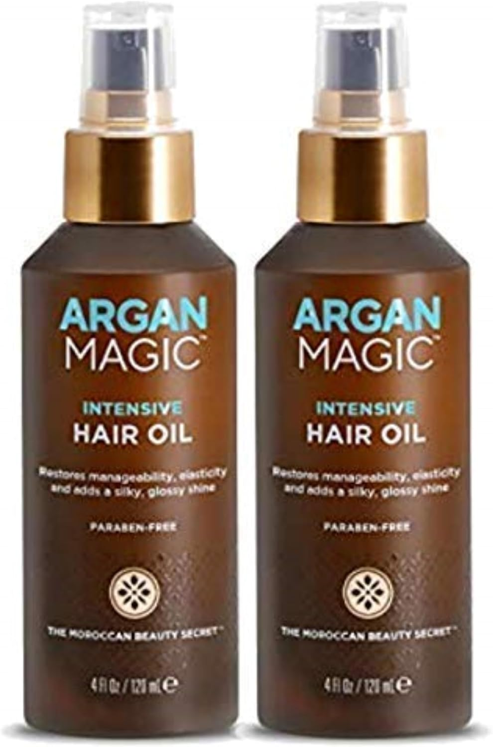 Argan Magic Intensive Hair Oil | Restores Manageability and Elasticity - Adds Shine and Gloss | Controls Frizz | Made in USA, Paraben Free, Cruelty Free (4 Oz / 2 Pack) image number 2