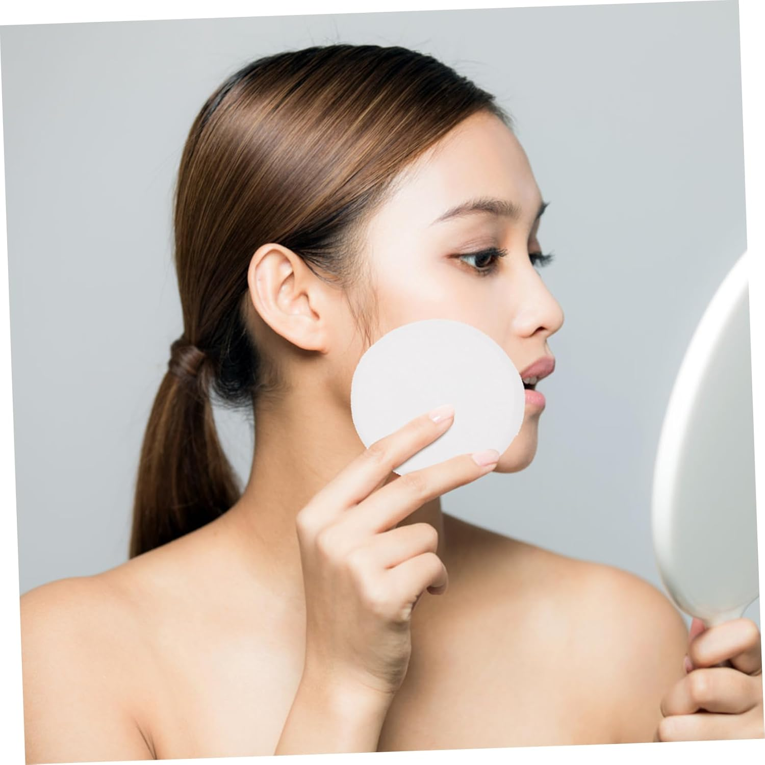 10Pcs Reusable Cotton Makeup Remover Pads Soft 8Cm round Cleansing Pads for Face and Eye Washable Facial Wipes for Travel and Daily Skincare image number 2