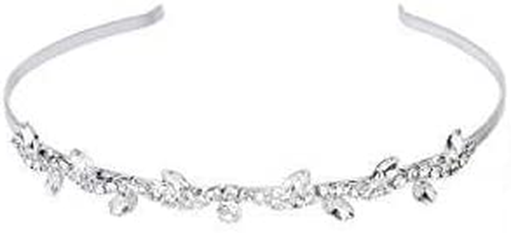 CJESLNA Bridal Bridesmaid Flower Girl Branch Headband Wedding Tiara, Rhinestone
