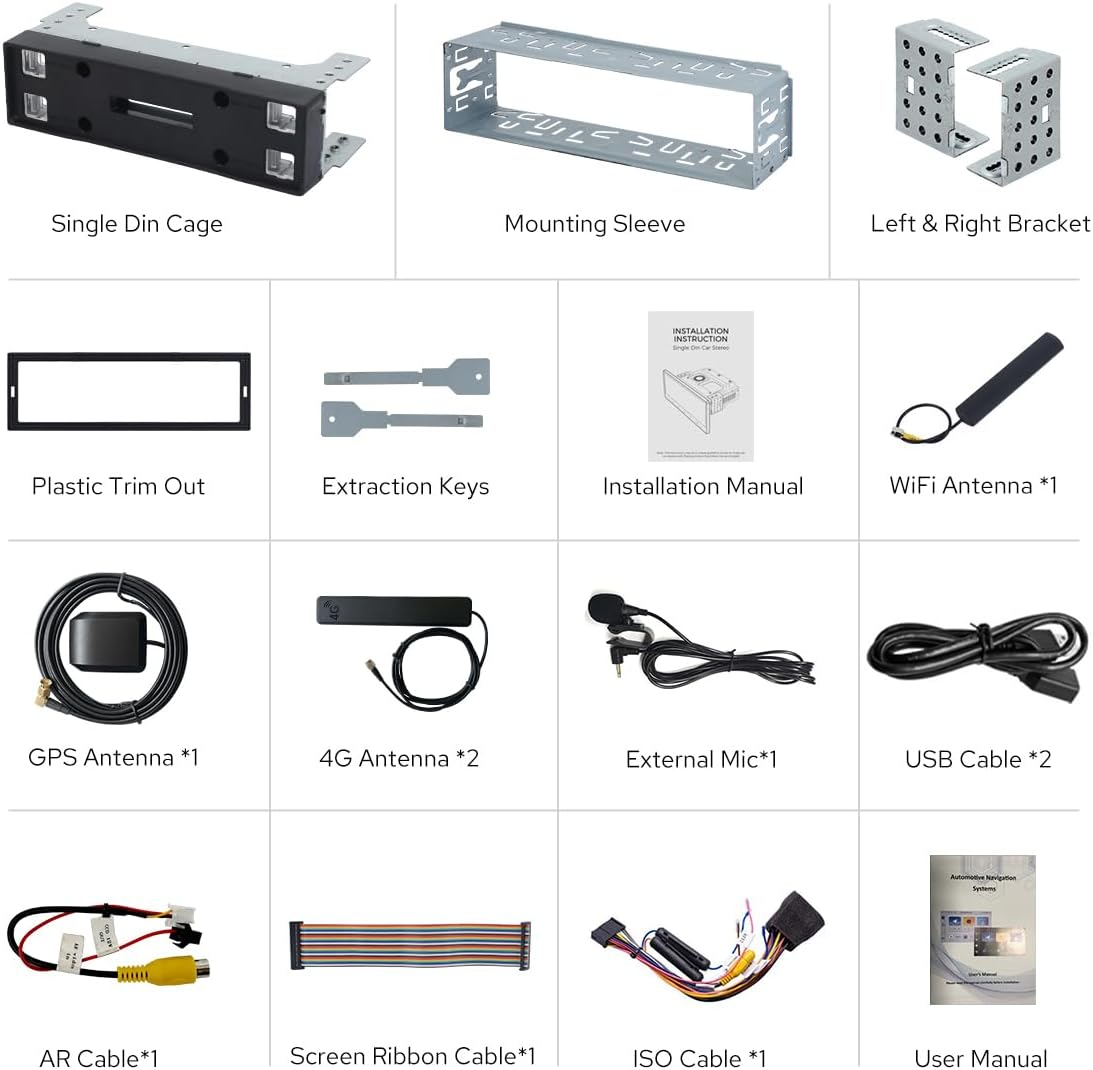 Joying Car Radio with Carplay & Android Auto, 7 Inch Single Din Car Stereo Android 13 Head Unit 4GB+64GB with Bluetooth, AM/FM Radio, HDMI Output, Mirror Link, Volume Knob(Jy-Uts03N4-B)