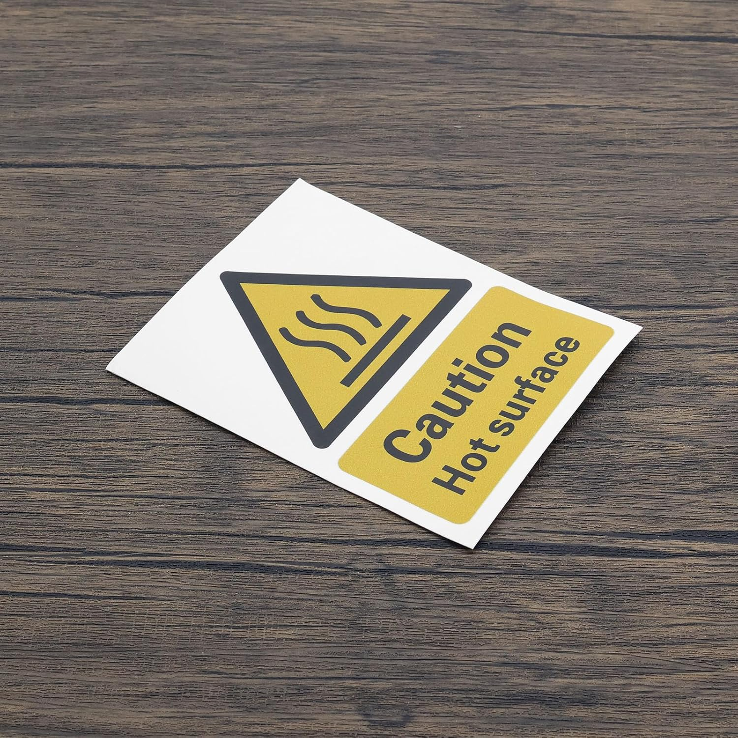 LT Easiyl Pack of 10 Caution Hot Surface Sign Stickers 11Cm X 9Cm Self-Adhesive Sticker Reminder Caution Heat Sign Hot Surface Sticker image number 5