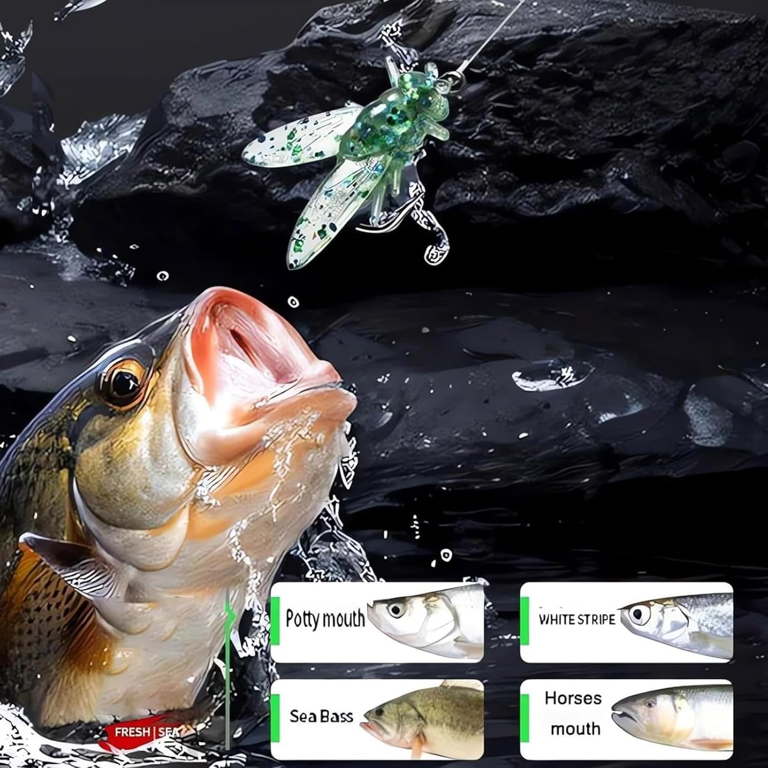 Bionic Fly Fishing Bait,20Pcs Fly Fishing Flies, Bionic Flies Fishing Lure, Bionic Fly Fishing Fly Hook, 2024 New Fly Hook Soft Bait Add Fish Attractant Fishing Gear image number 6