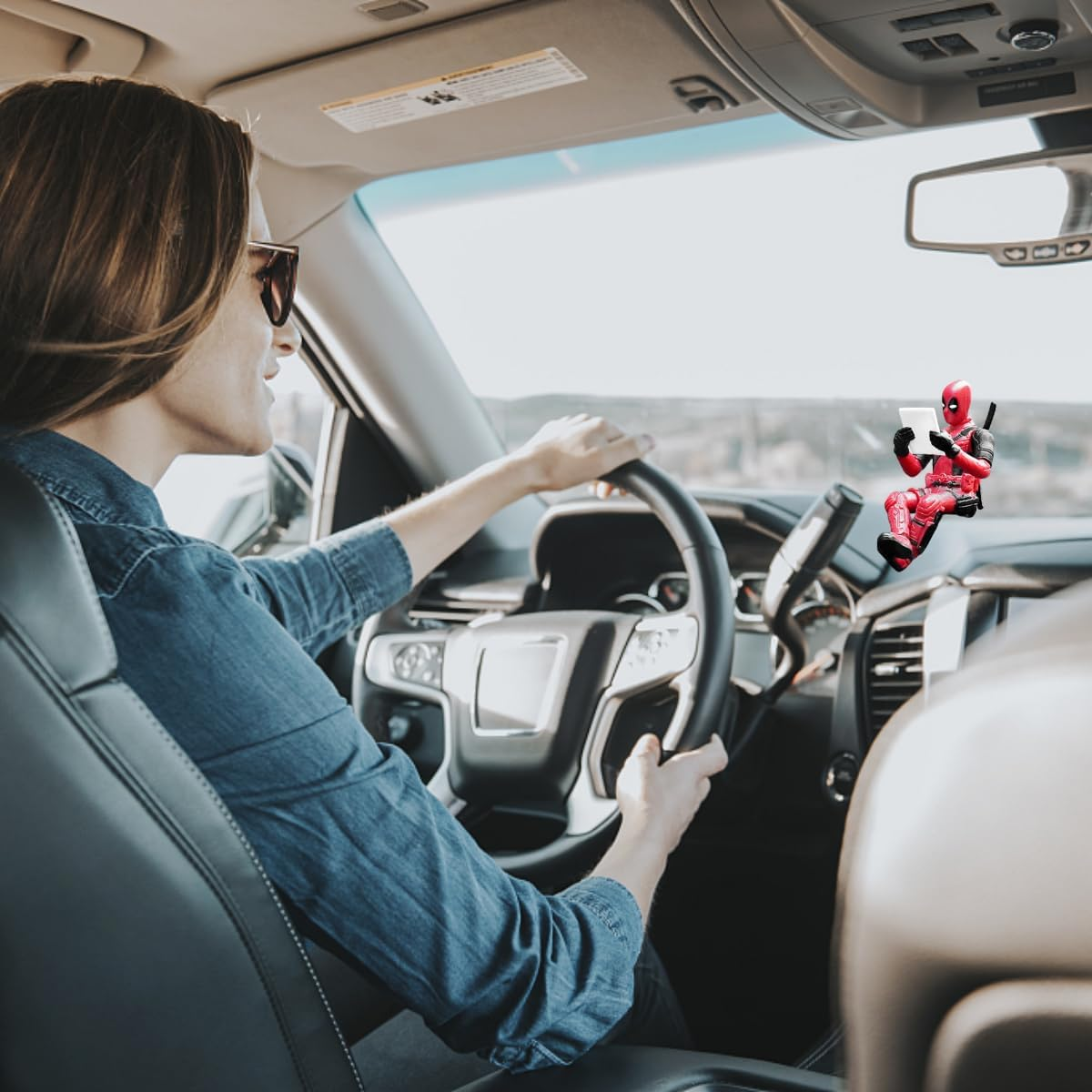 Car Swinging Ornament Rear View Mirror Accessories Hanging Cute Anime Rearview Pendant Decoration Interior for Gardening Man Woman Charms Aesthetic Decor Decorations (Style A) image number 1