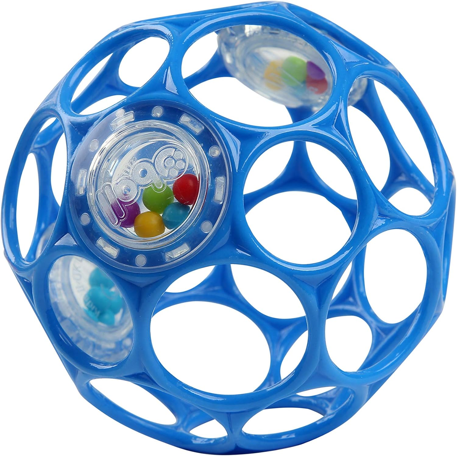 Bright Starts Oball Easy-Grasp Rattle Bpa-Free Infant Toy in Blue, Age Newborn and Up, 4 Inches image number 3