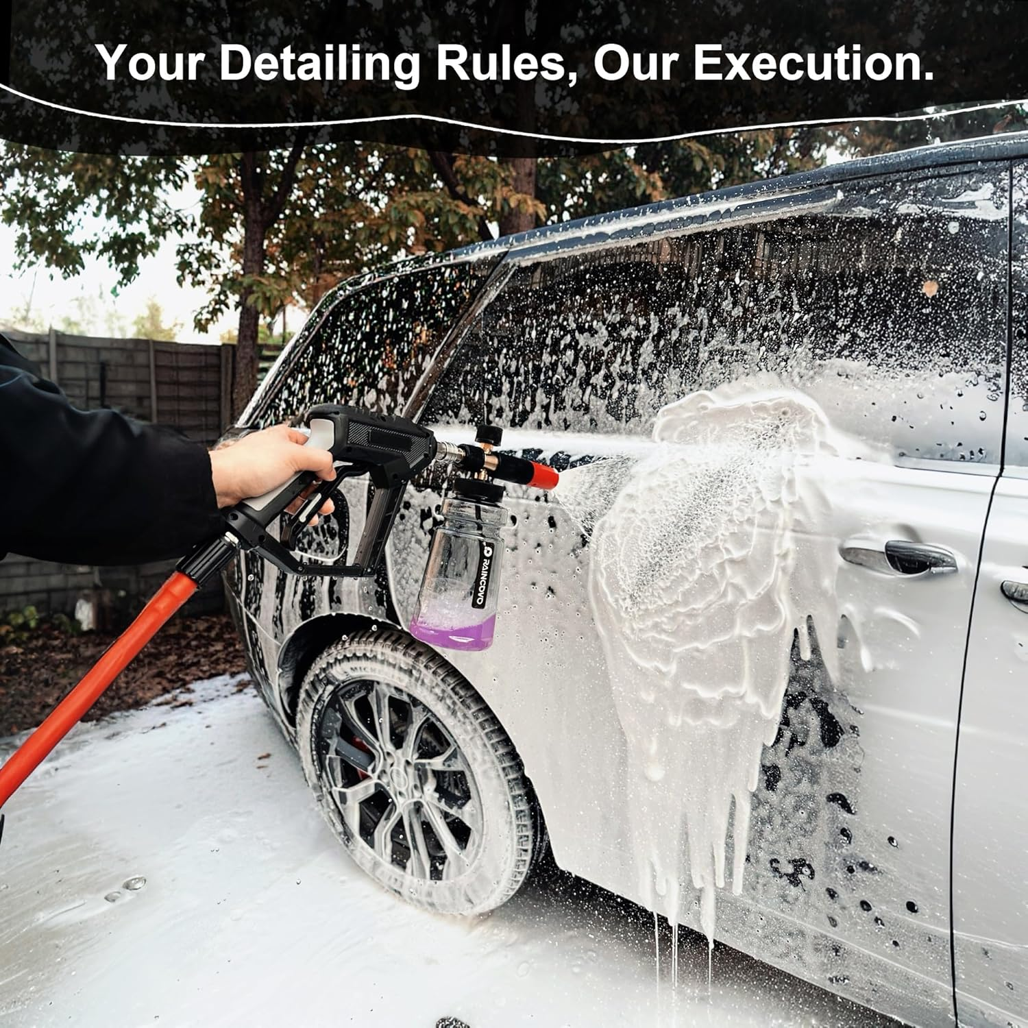 Foam Cannon Wide Mouth for Pressure Washer, Thick Snow Foam Lance for Car Wash, Adjustable Soap Cannon with 1/4 Inch Quick Connector, Additional 1.1Mm Orifice Nozzle image number 1