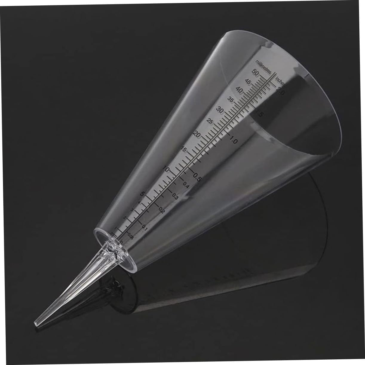 3Pcs Transparent Cone Shaped Rainfall Gauge Outdoor Rain Gauge for Garden Lawn Farming with Large Scale Measuring Cup image number 5