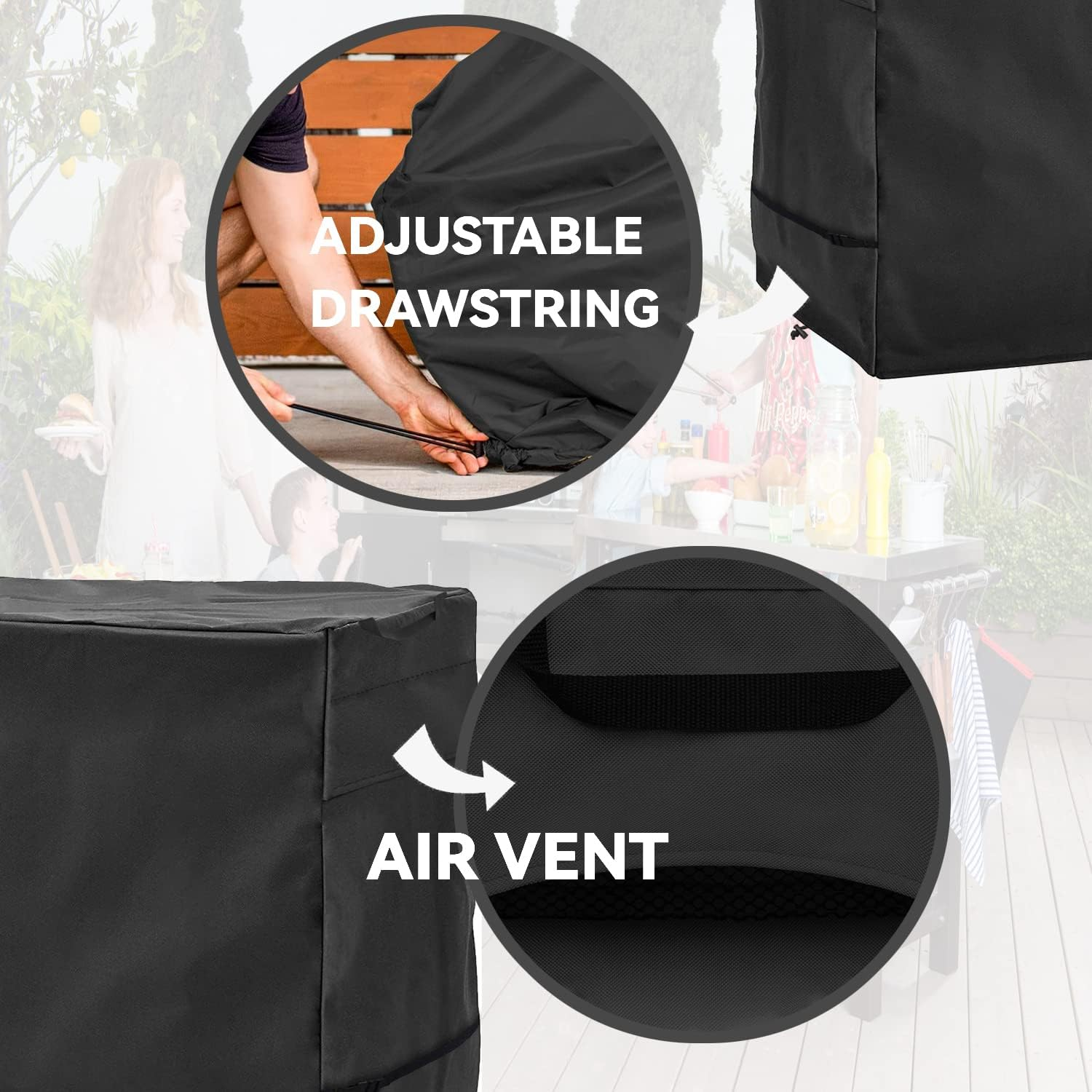 Outdoor Prep Table Cover - Waterproof, Stainless Steel Top Cover for 52 Inch Keter Unity XL Portable Outdoor Table, Compatible with 52 Inch Outdoor Utility Cart and Storage Cabinet image number 5