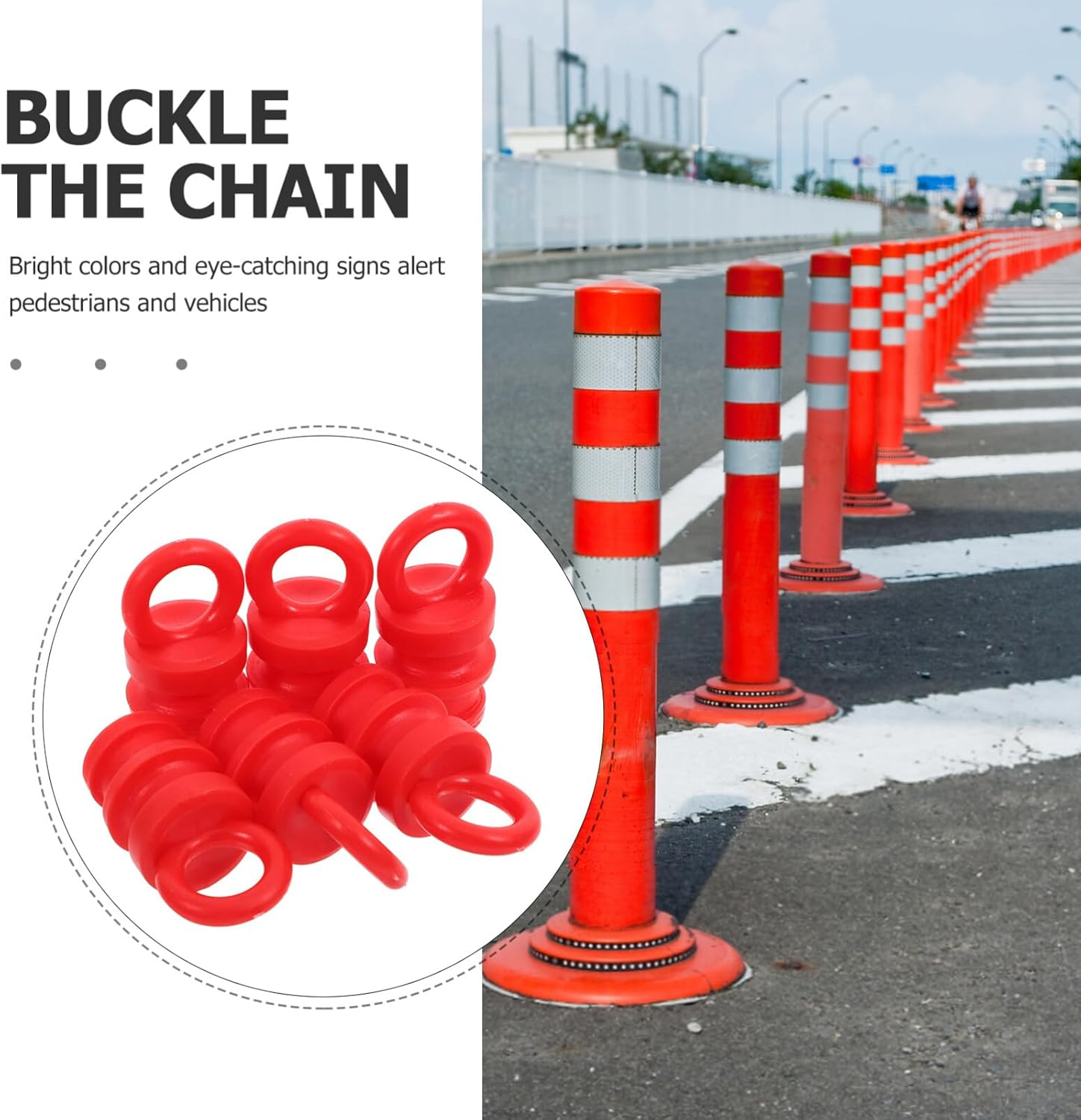 SOLUSTRE 6Pcs Rubber Caps for Fence Post Cover Decorative Post Caps for Guardrail Railing Replacement image number 2