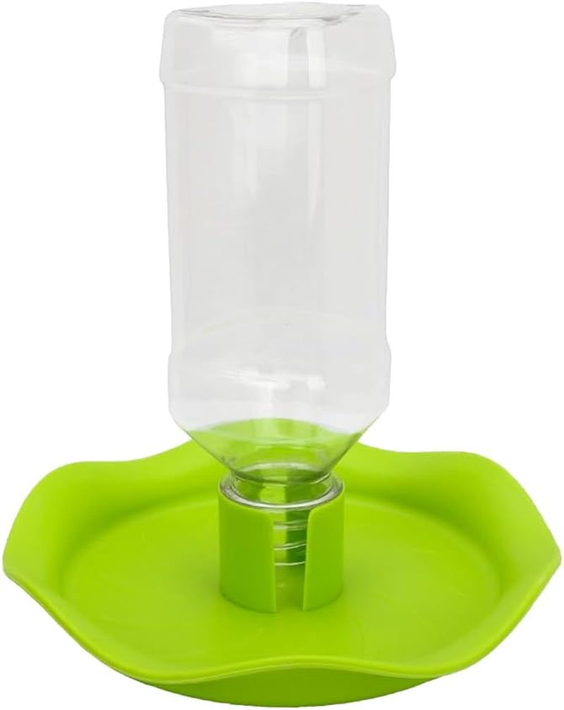 NUZAMAS Automatic Reptile Feeder Tortoises Dispenser with Bottle Reptile Water Dispenser Water Bowl Feeding Dish Feeding Accessories for Lizards Green image number 6