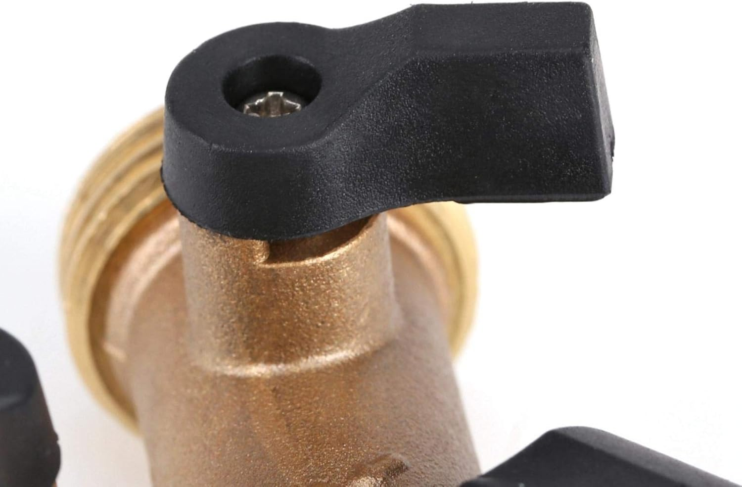 Garden Tap Adapter - 2 Way Solid Brass Splitter with Independent On/Off Valves, Hose Connector Y Shape for Home Irrigation (American Thread) image number 1