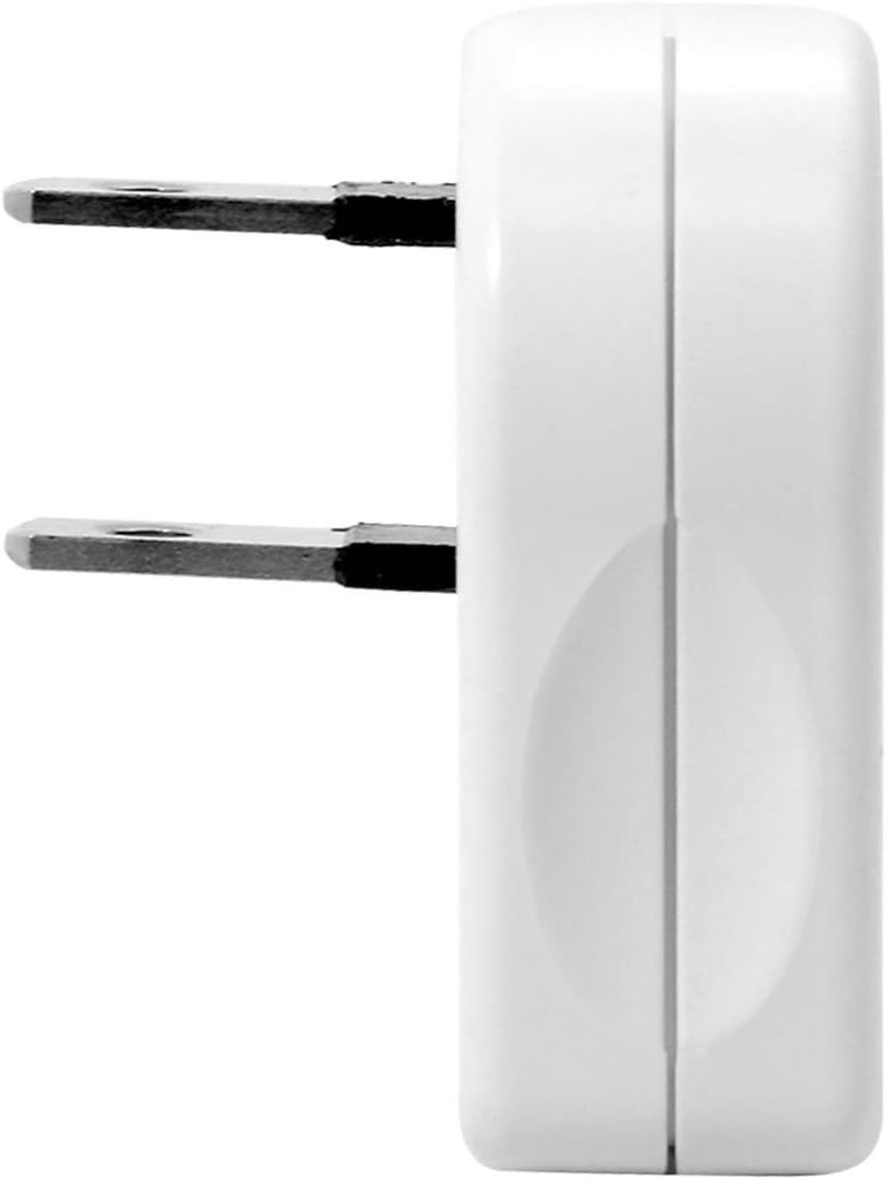 Cablecc NEMA 1-15P USA Outlet Saver Power Extension Adapter 2-Prong 2 Outlets 90 Degree Left Right Angled image number 2