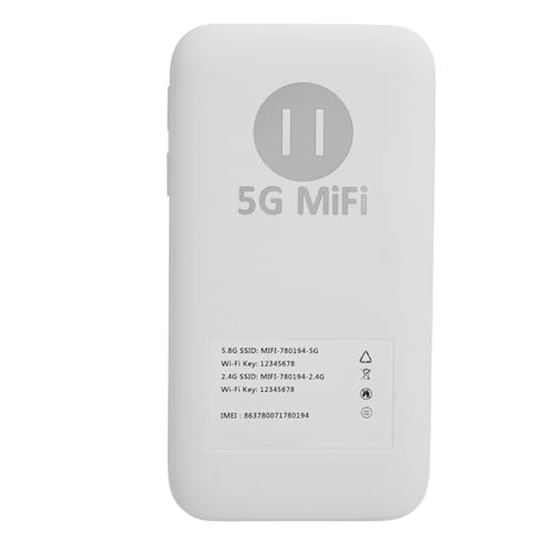 5G Mobile Hotspot, 5G Router with Sim Card Slot, 5G Modem, Portable Wifi Device for Travel, Unlocked LTE Mobile Hotspot Wifi 6, 2.77Gbps, 6100Mah, for Phone Tablet