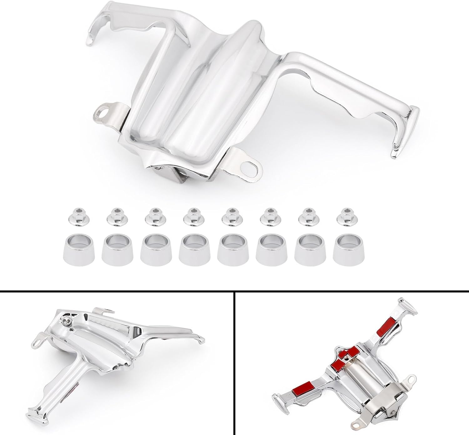 Artudatech Chrome Tappet/Lifter Block Accent Cover for Har-Ley Twin Cam 1999 2000 2001 2002 2003 2004 2005 2006 2007 2008 2009 2010-2016 Road King Engine Models Harley-Davidson Horn Cover
