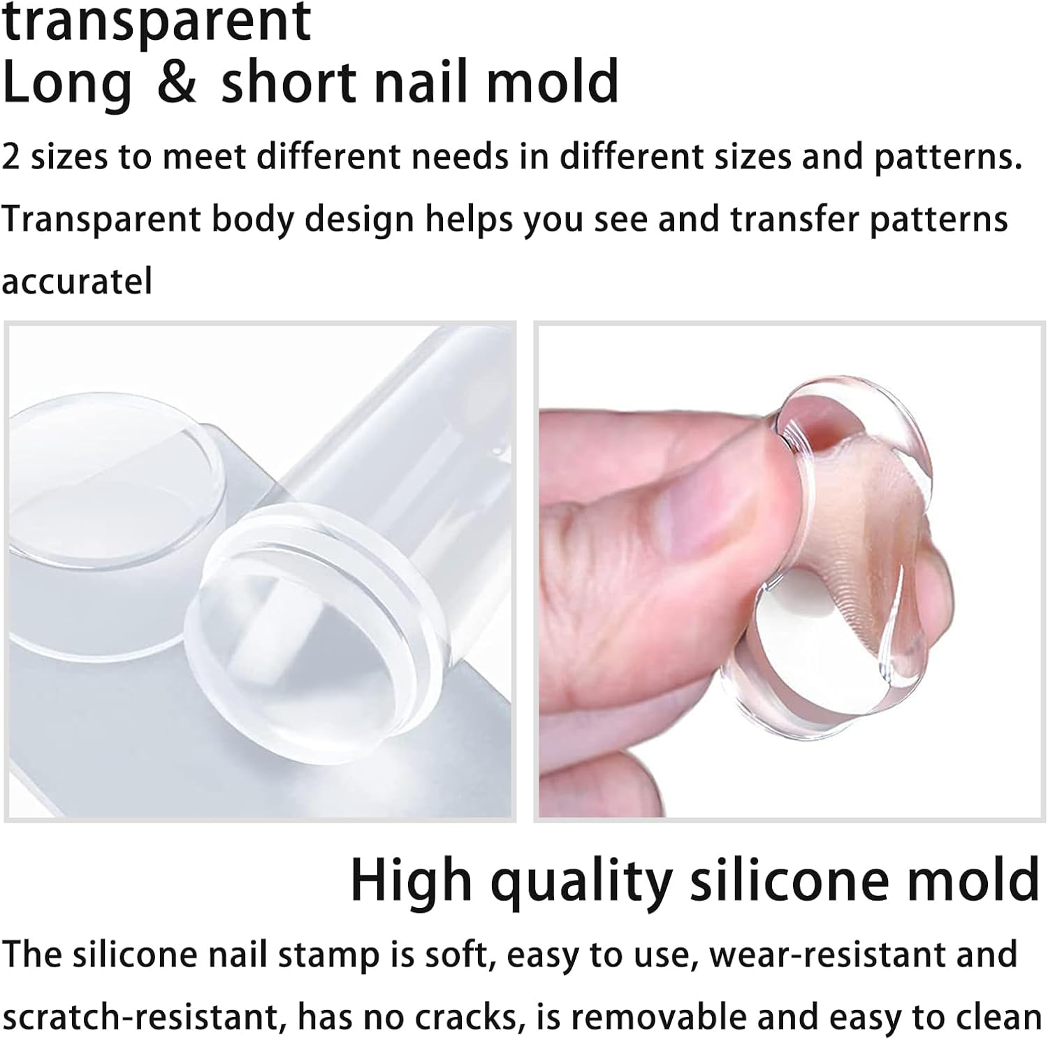 TYXHXTF Pack of 14 French Nail Stamp Kit,Nail Art Stamping Templates Manicure Tool Kit,Nail Art Jelly Stamper with Silicone Cushion,Nail Stamp,Gel Nail Polish Set for Diy Nail Art Designs image number 1