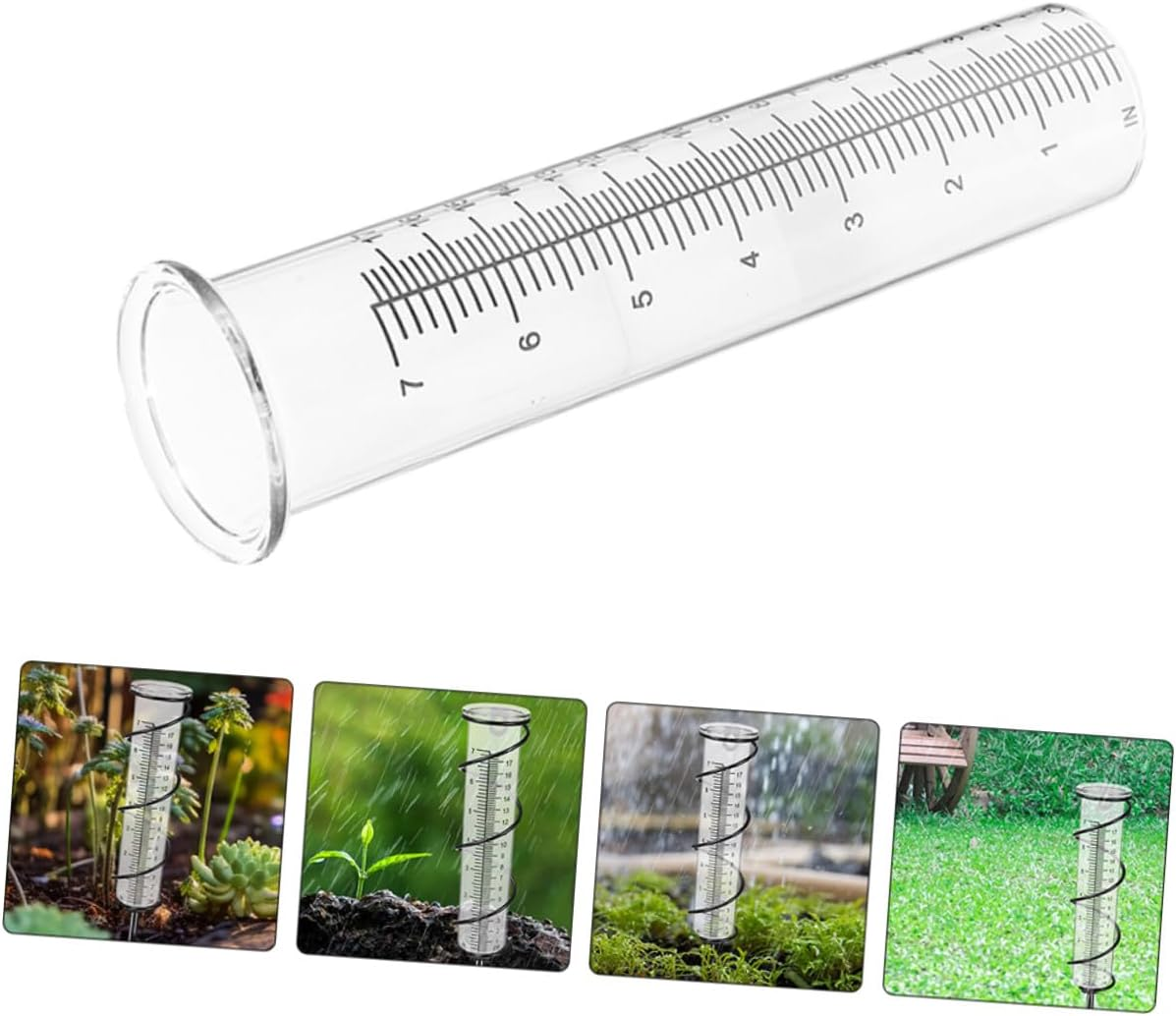 Jojofuny 2Pcs Plastic Rain Gauge Tubes Replacement for Outdoor Garden Lightweight Portable Rainfall Measurement Tools with Clear Visible Markings for Accurate Weather Tracking image number 1