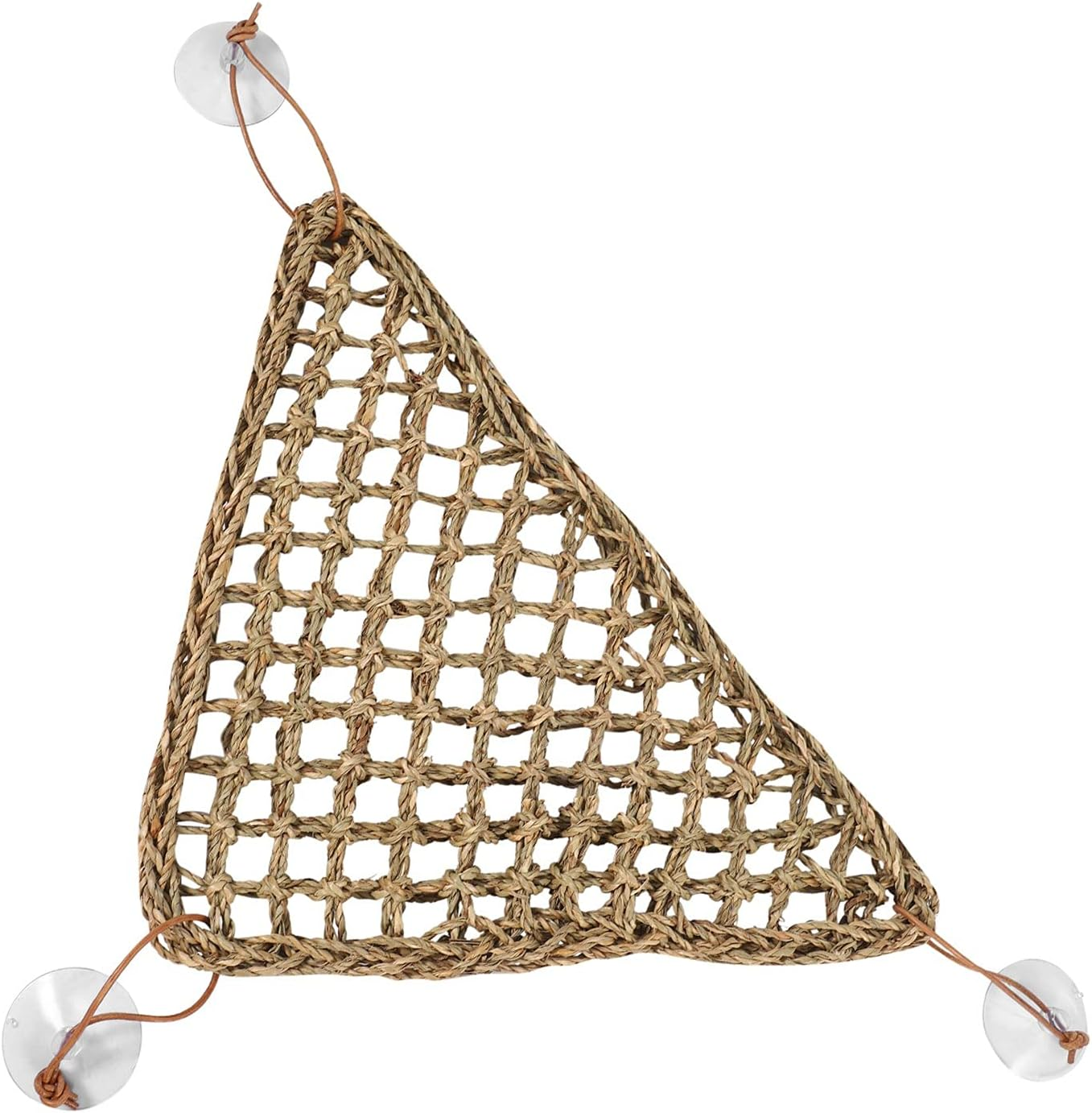 Bearded Dragon Hammock Lizard,100% Natural Seagrass Fibers For,Geckos,Hermit Crabs and Snakes,Triangular and Plastic Terrarium Plant Leaves image number 5