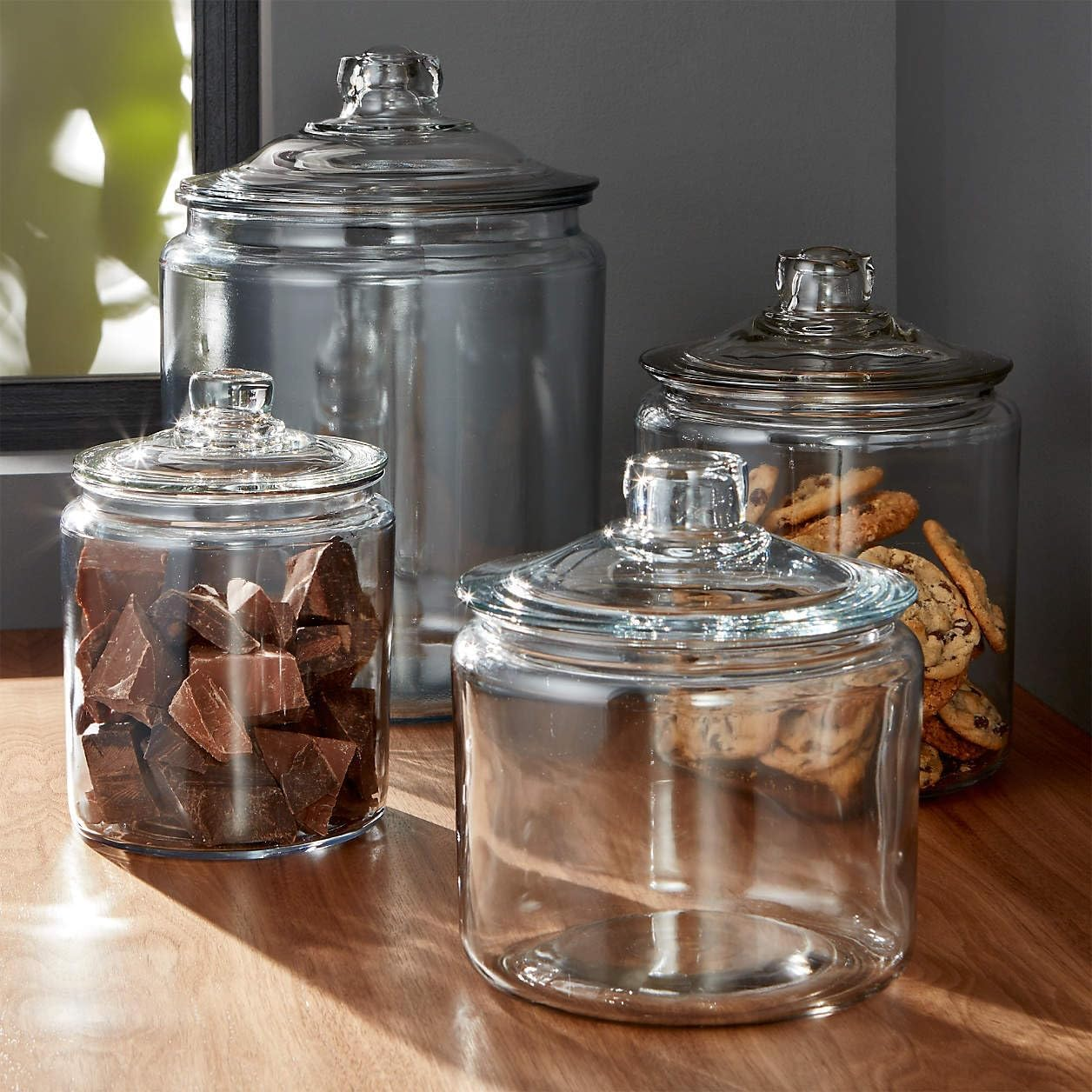 Anchor Hocking Heritage Hill Glass Storage Jar with Lid, Clear &ndash; Durable Reusable Glass Canister for Food, Pantry, or Countertop Storage &ndash; Classic Design &ndash; Dishwasher Safe, 0.5-Gallon Capacity image number 2