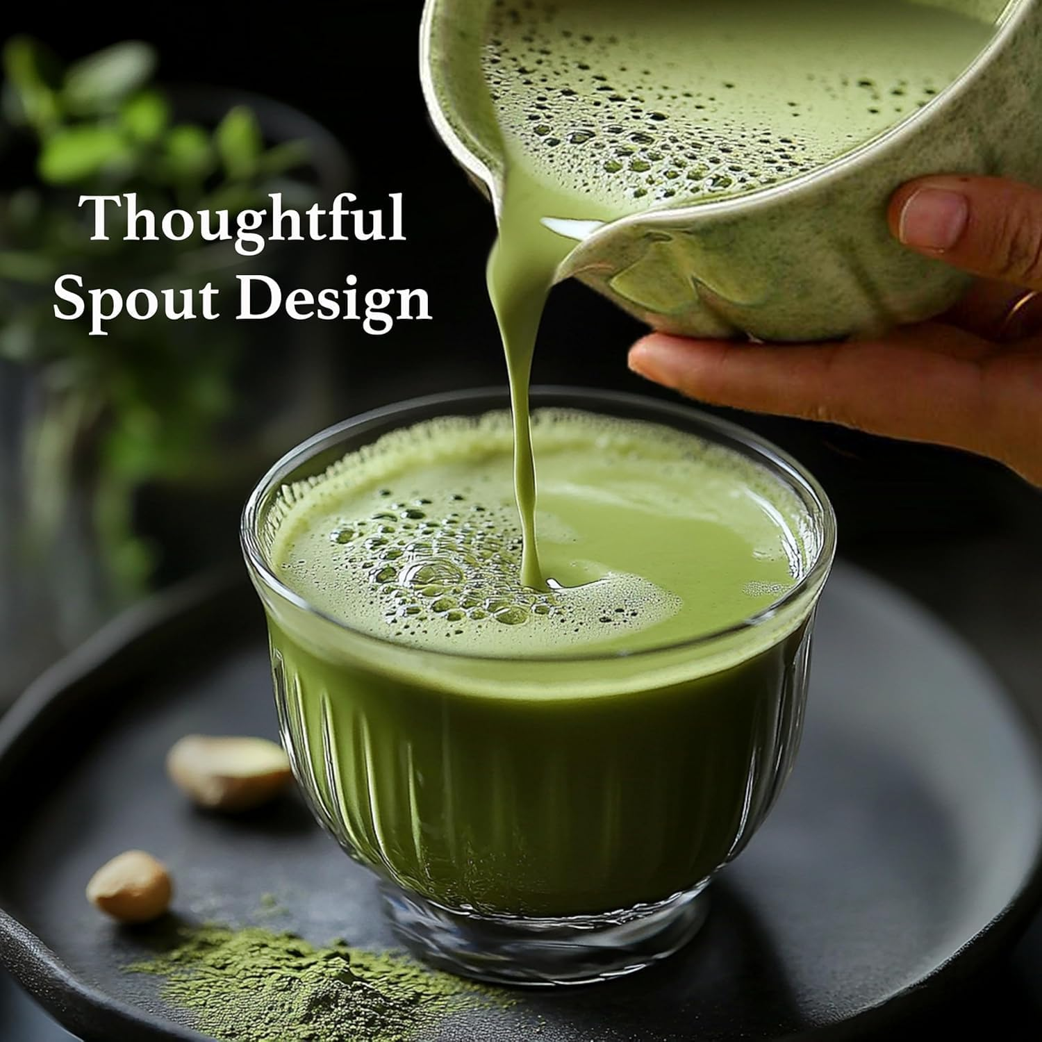 Matcha Whisk Set, XIULIUU 7 Pcs Japanese Matcha Kit, Bowl (Chawan) with Spout, Bamboo Whisk (Chasen) & Holder, Scoop (Chashaku), Sifter, Tea Towel Perfect for Matcha Lovers & Tea Ceremony image number 1