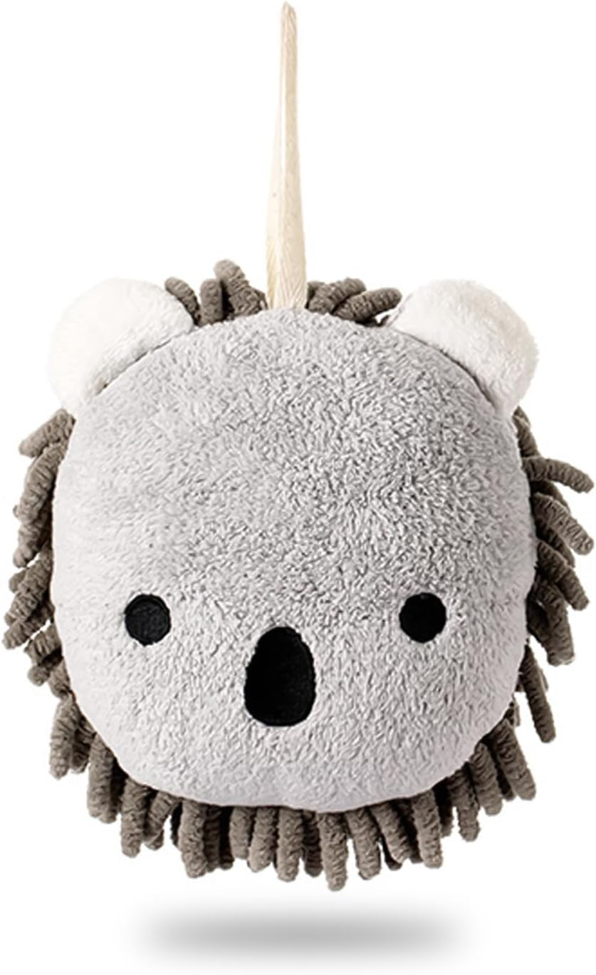 Microfiber Hanging Hand Towel &ndash; Super Absorbent, Quick-Drying, Soft & Plush with Convenient Loop for Bathroom & Kitchen Use (Grey) image number 4