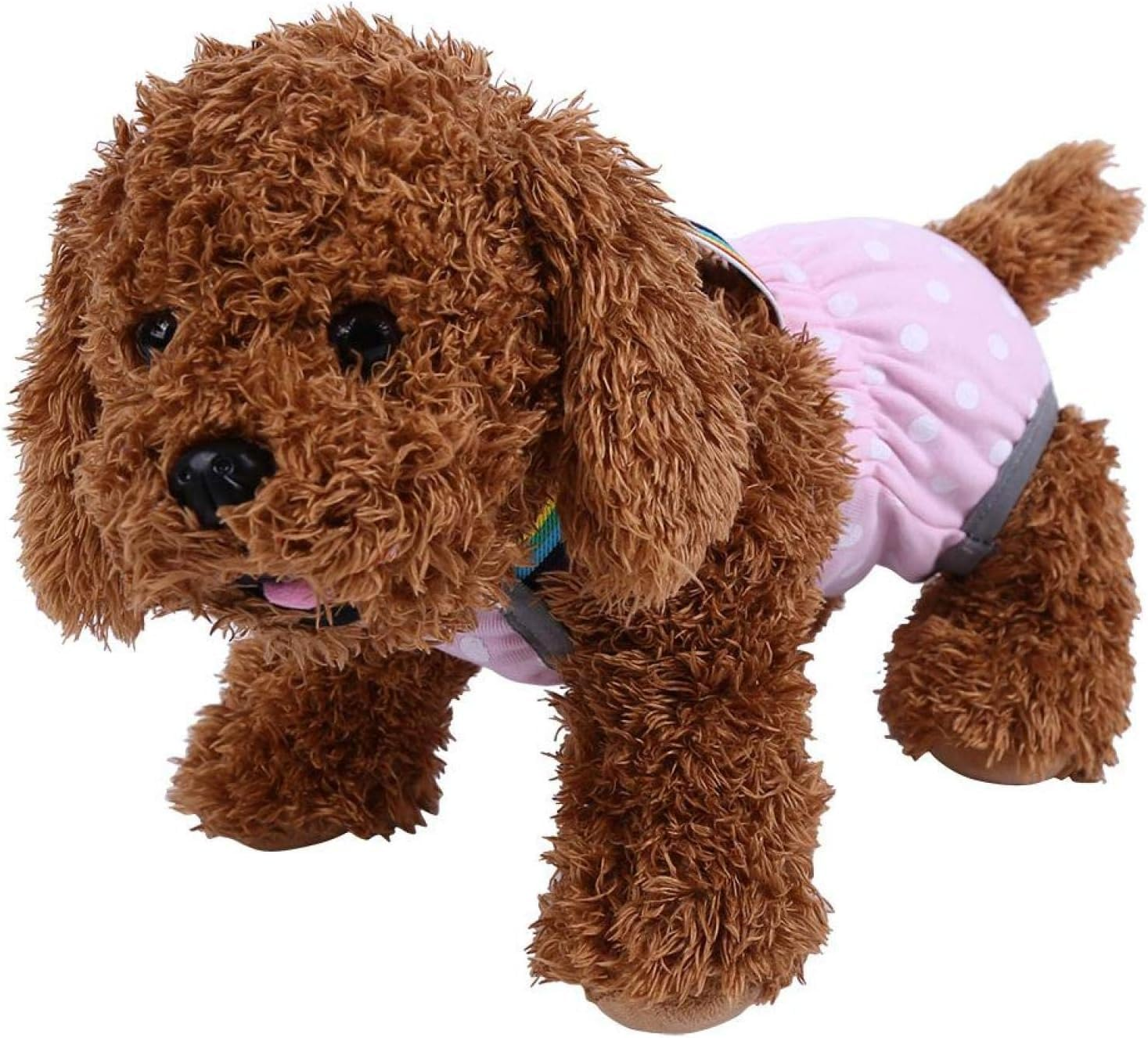 Washable Female Dog Diapers Underwear, Pet Sanitary Pants Cloth Diaper Nappy Covers Underwear Reusable Suspender (Light Pink, M, Count, 1) image number 4