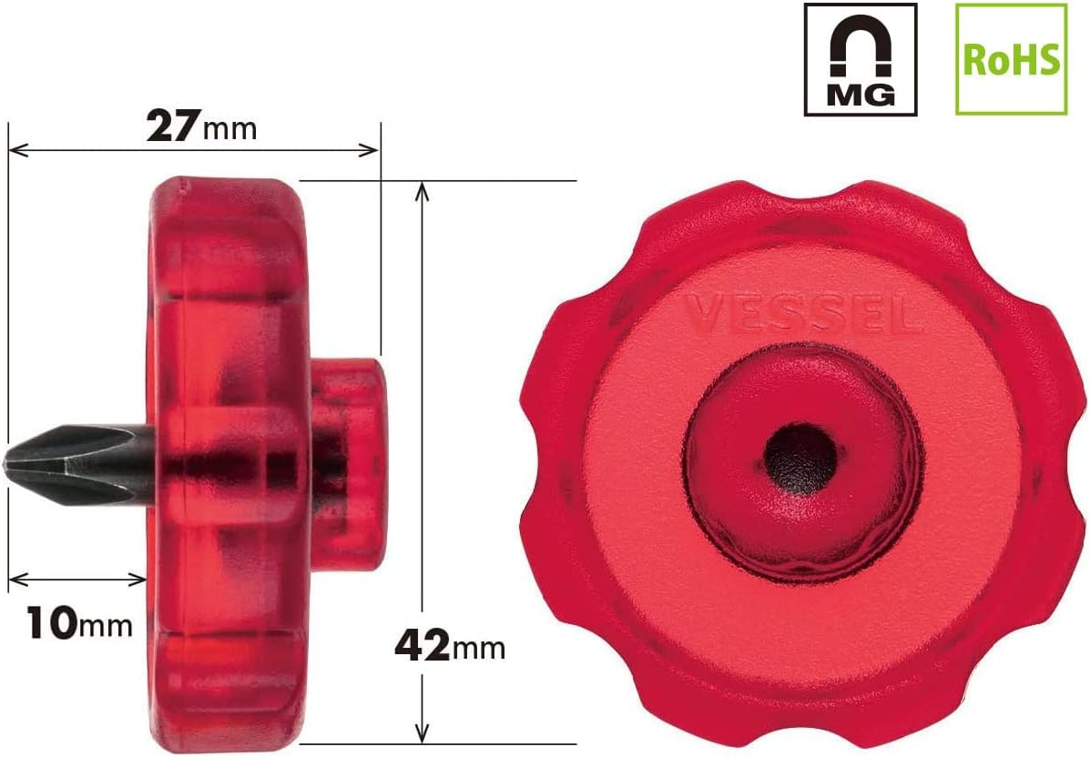 VESSEL TD-13-P2 Stubby Driver, Komadra, 0.08 X 0.4 Inches (2 X 10 Mm)